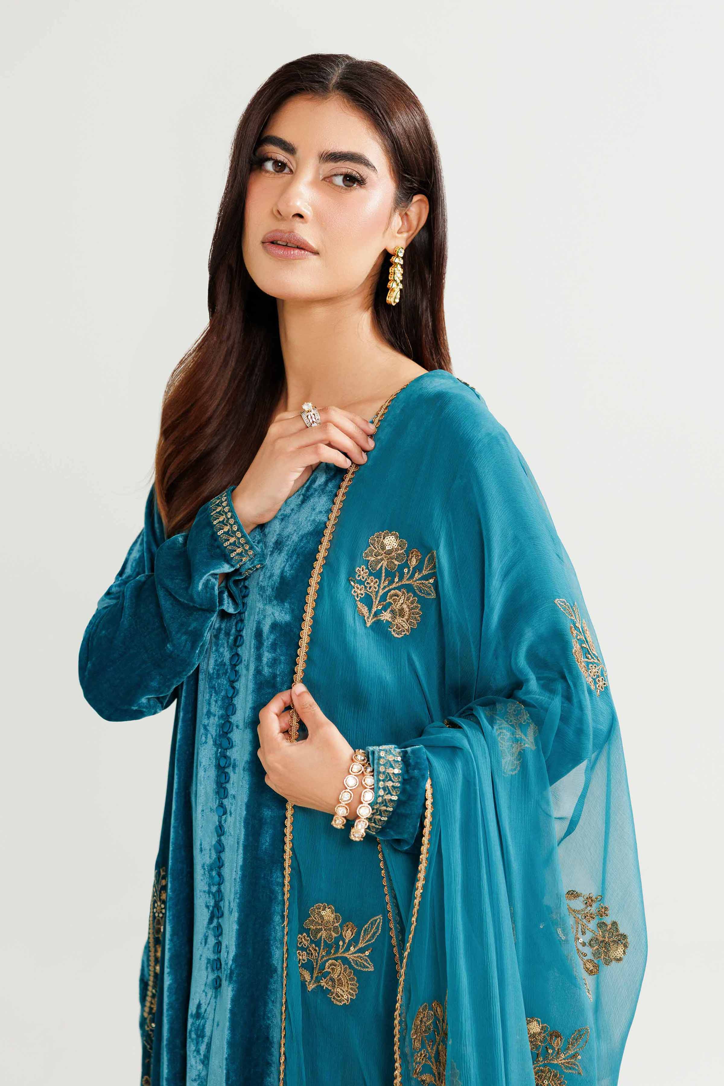 3 Piece - Embroidered Suit - KFW25-20 - Image 2
