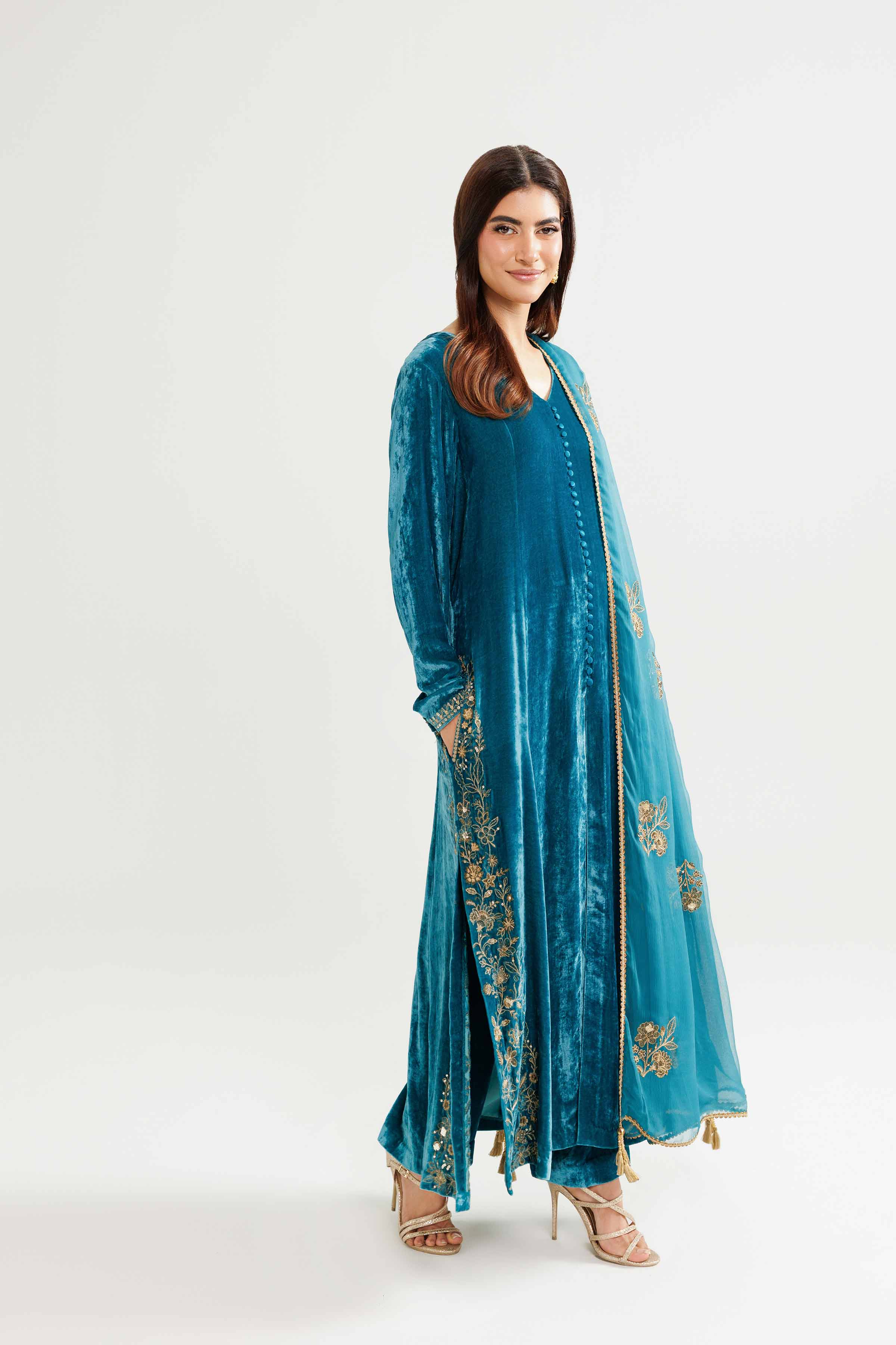 3 Piece - Embroidered Suit - KFW25-20 - Image 7