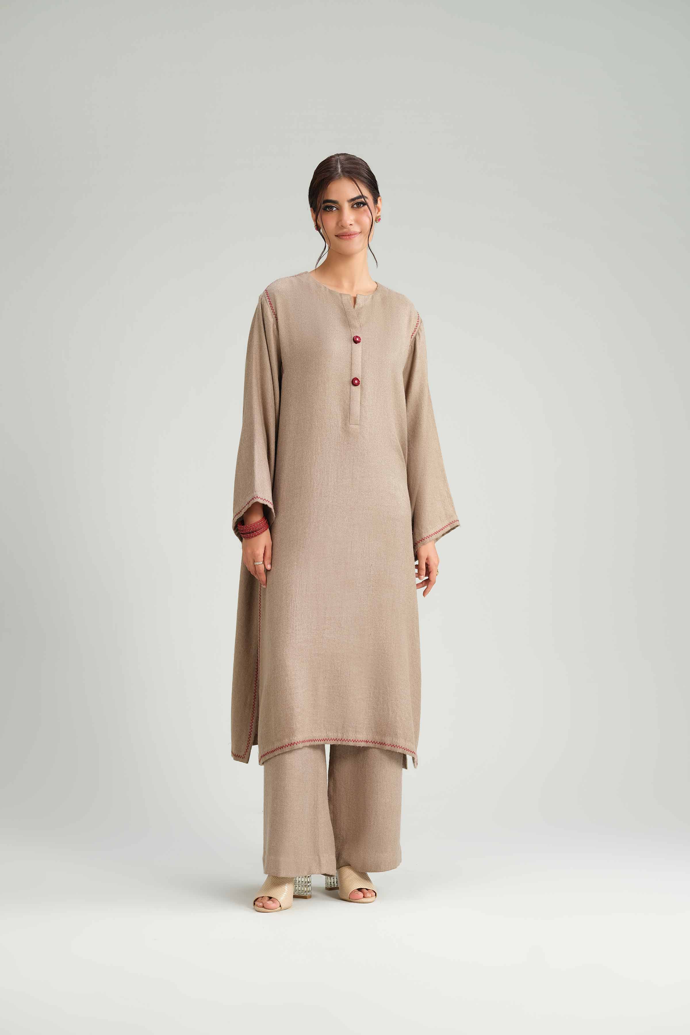 2 Piece - Embroidered Suit - KFW25-203 - Image 3