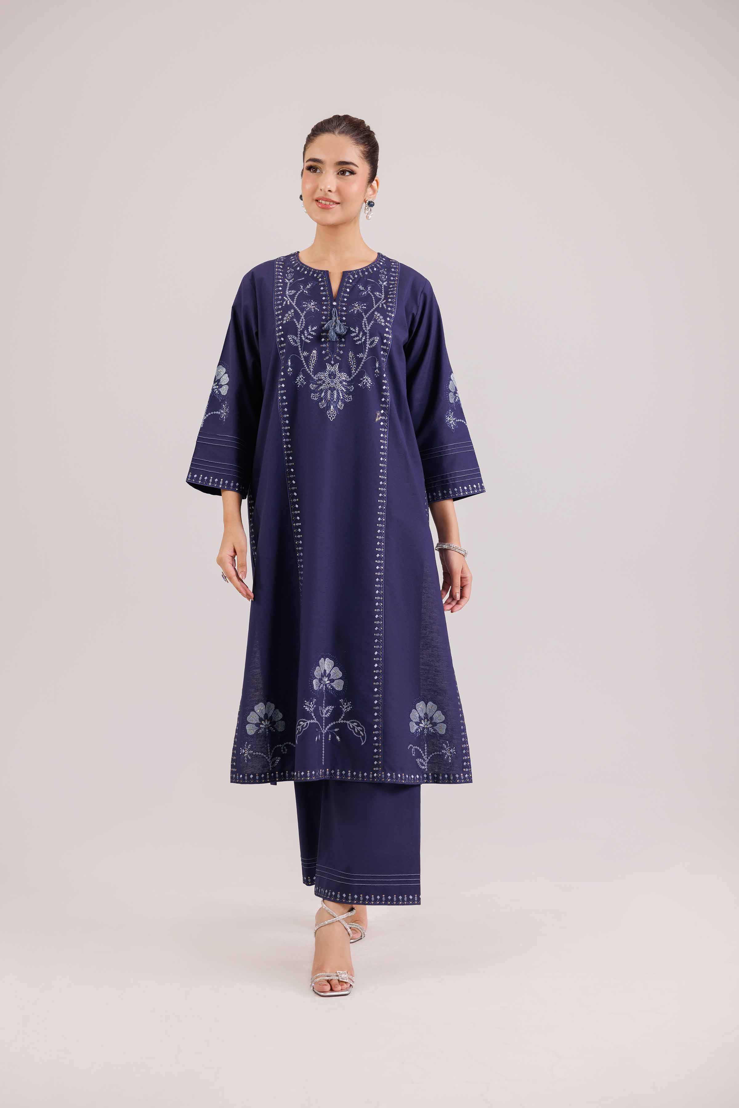 2 Piece - Embroidered Suit - KFW25-214 - Image 4