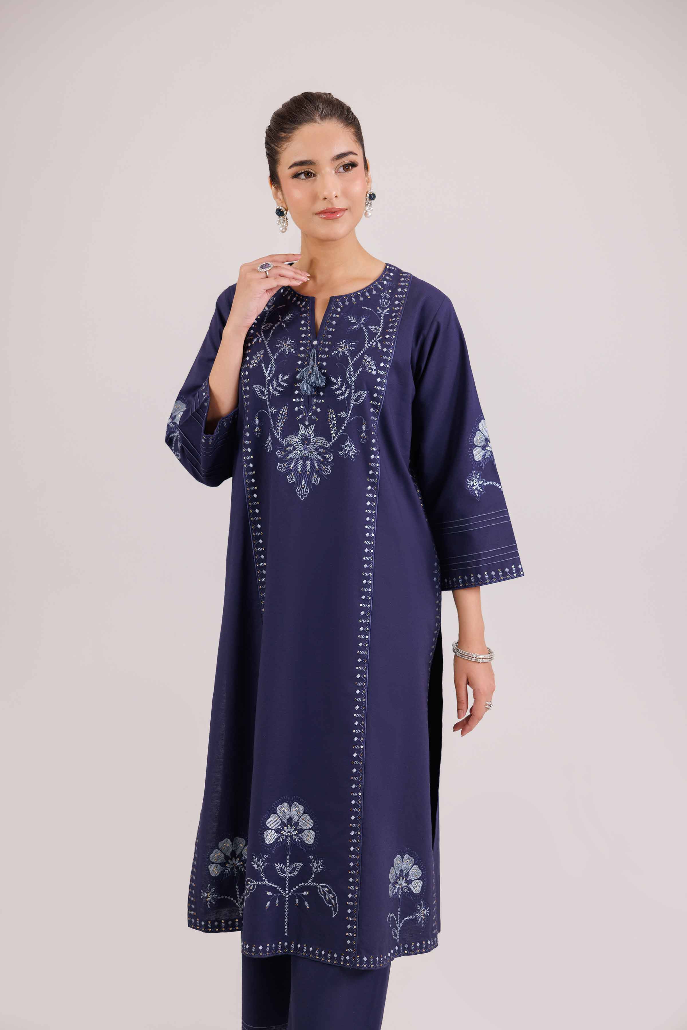 2 Piece - Embroidered Suit - KFW25-214 - Image 5
