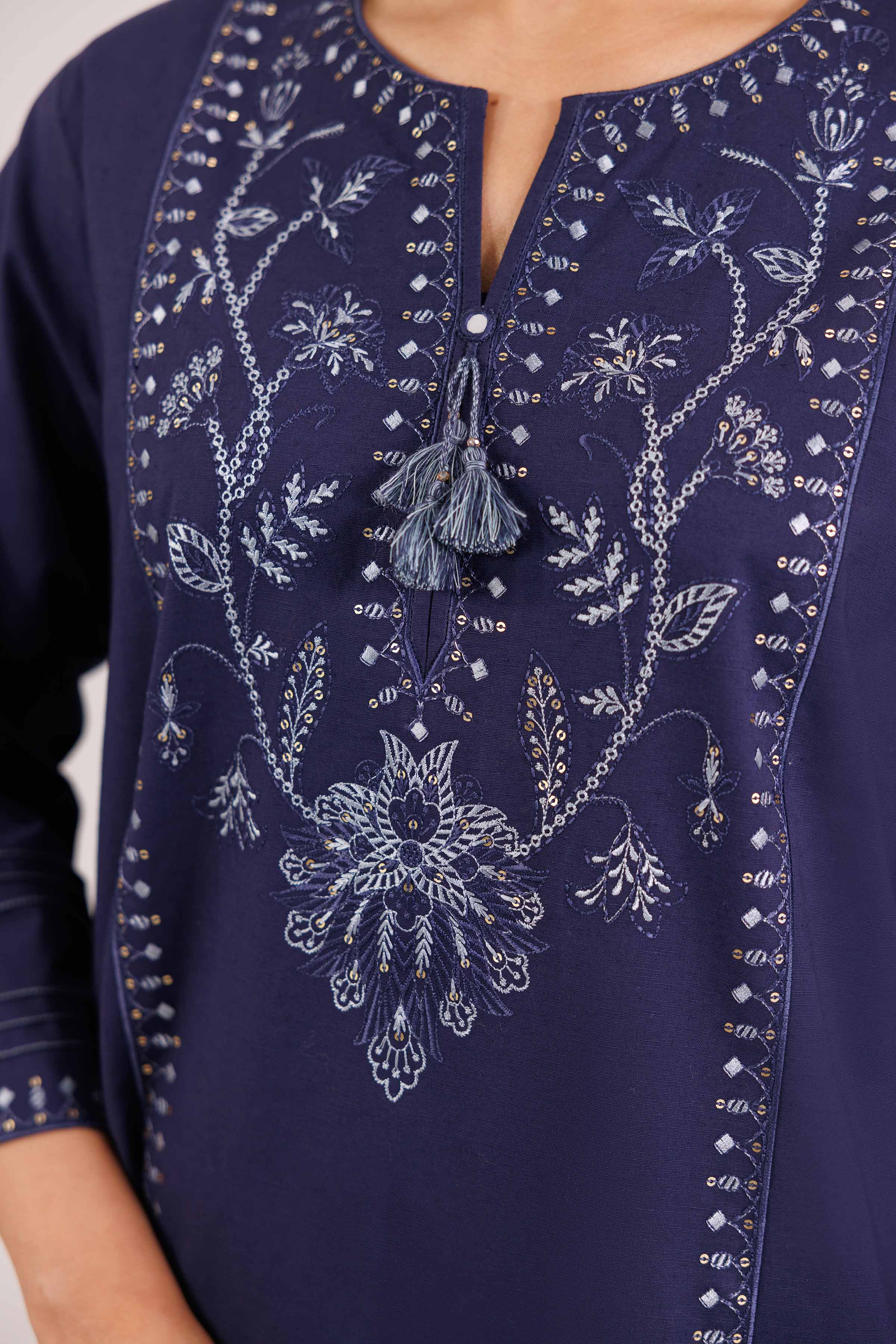 2 Piece - Embroidered Suit - KFW25-214 - Image 7
