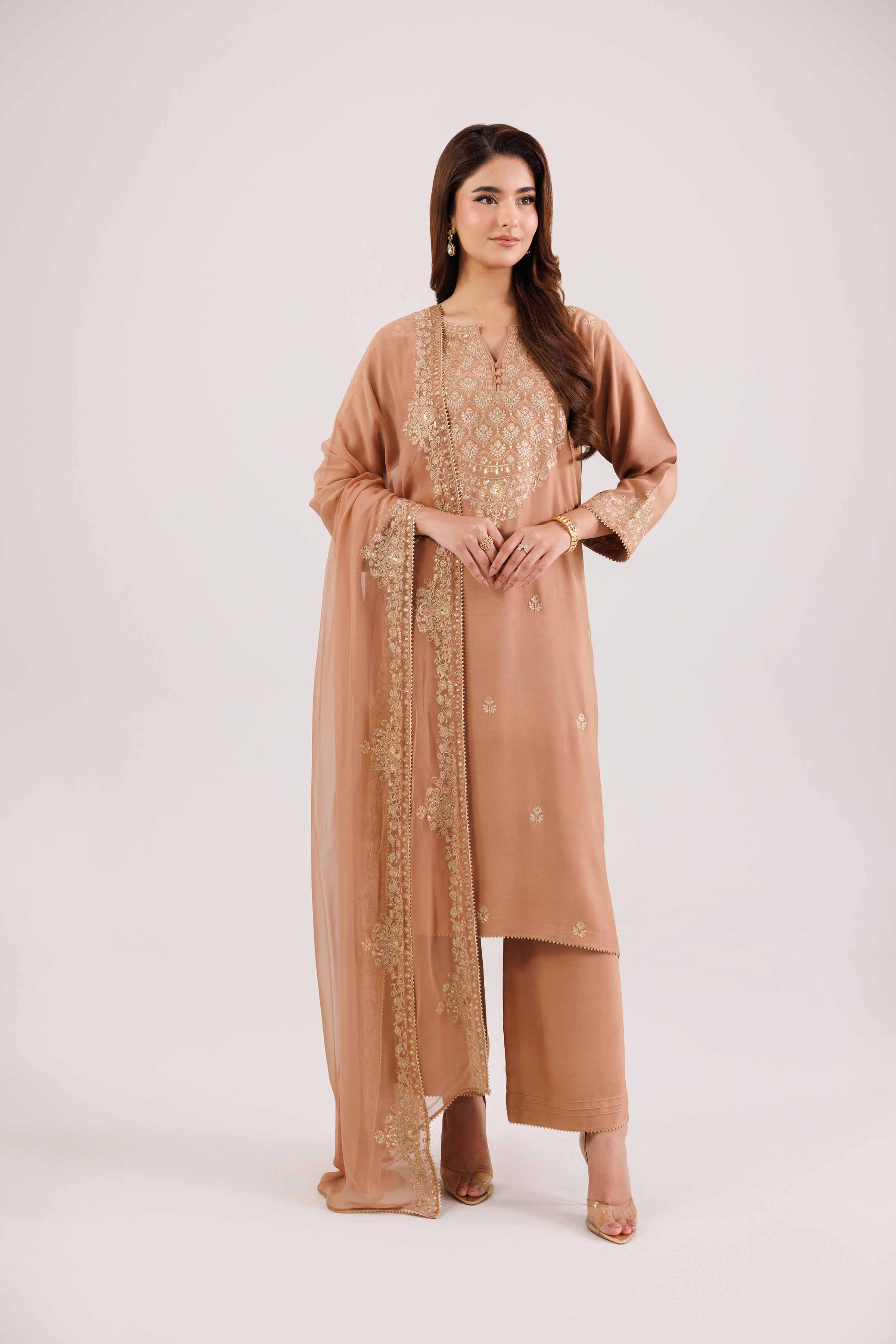 3 Piece - Embroidered Suit - KFW25-219 - Image 4