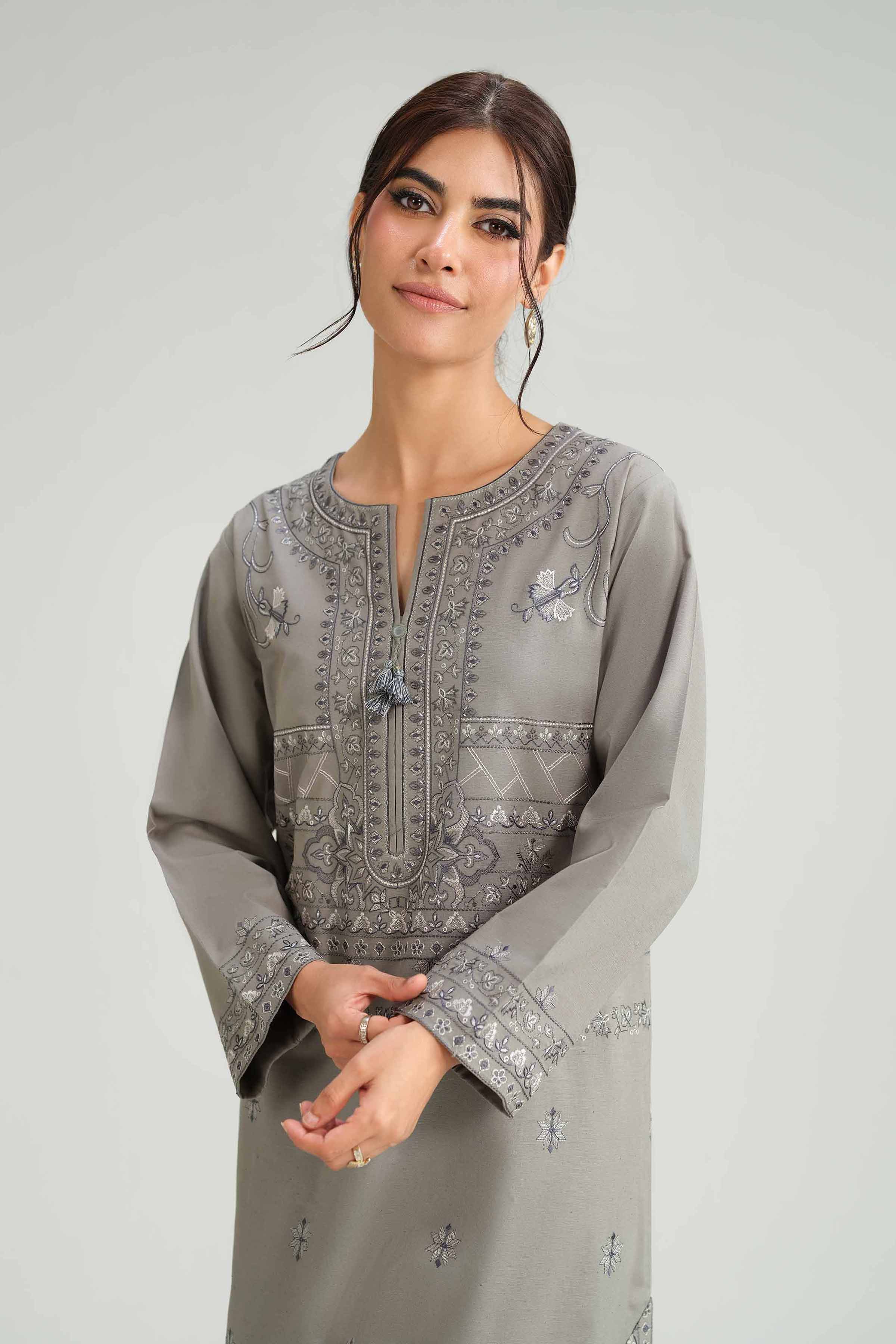 2 Piece - Embroidered Suit - KFW25-225 - Image 2