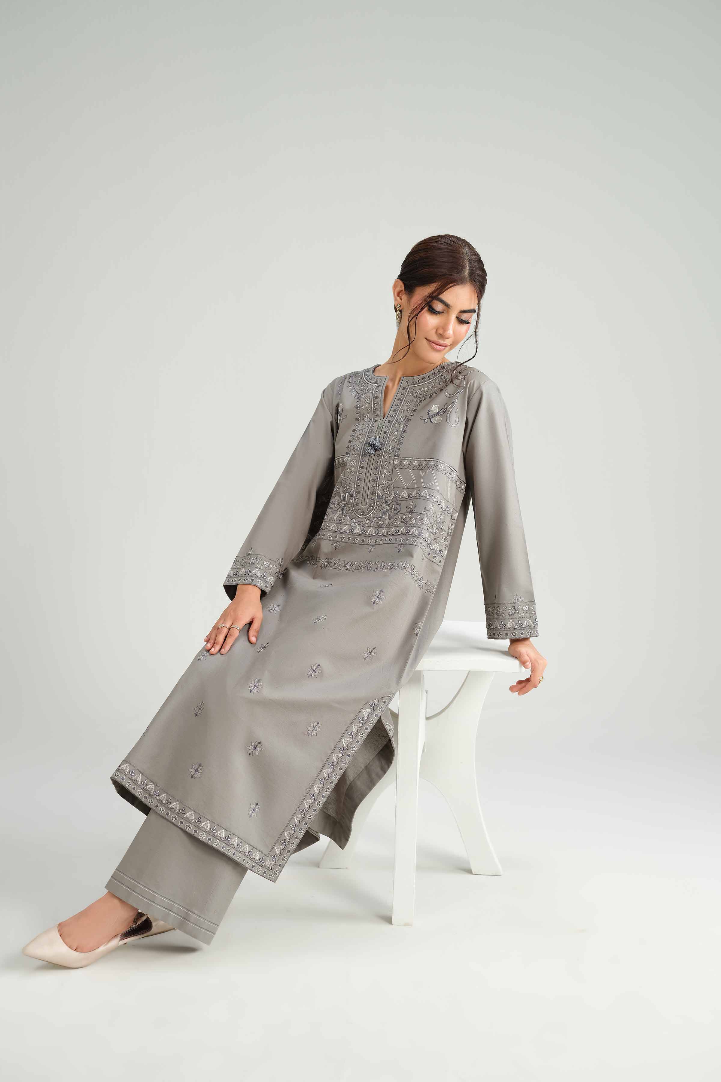 2 Piece - Embroidered Suit - KFW25-225 - Image 9