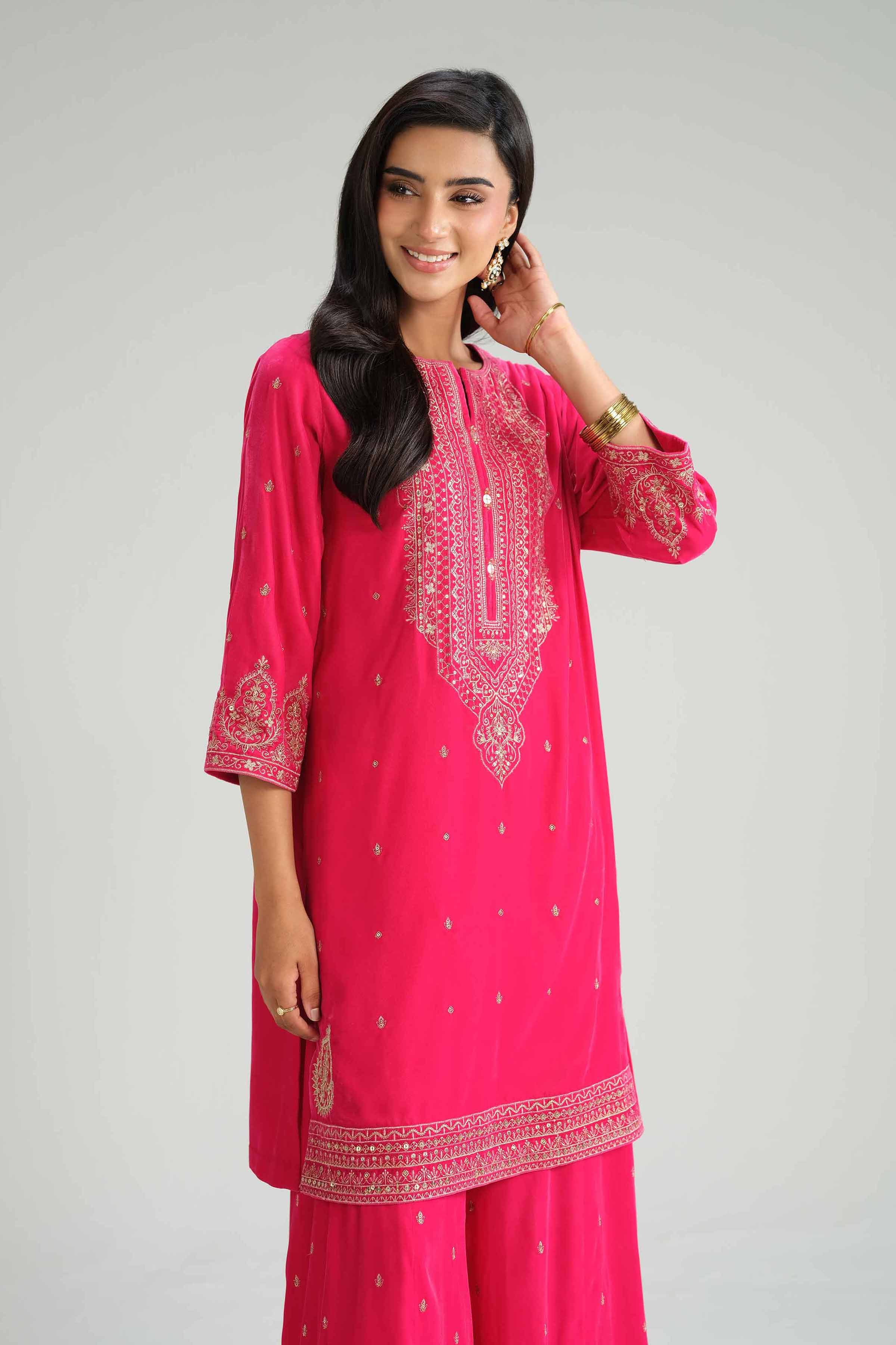 2 Piece - Embroidered Suit - KFW25-23 - Image 2