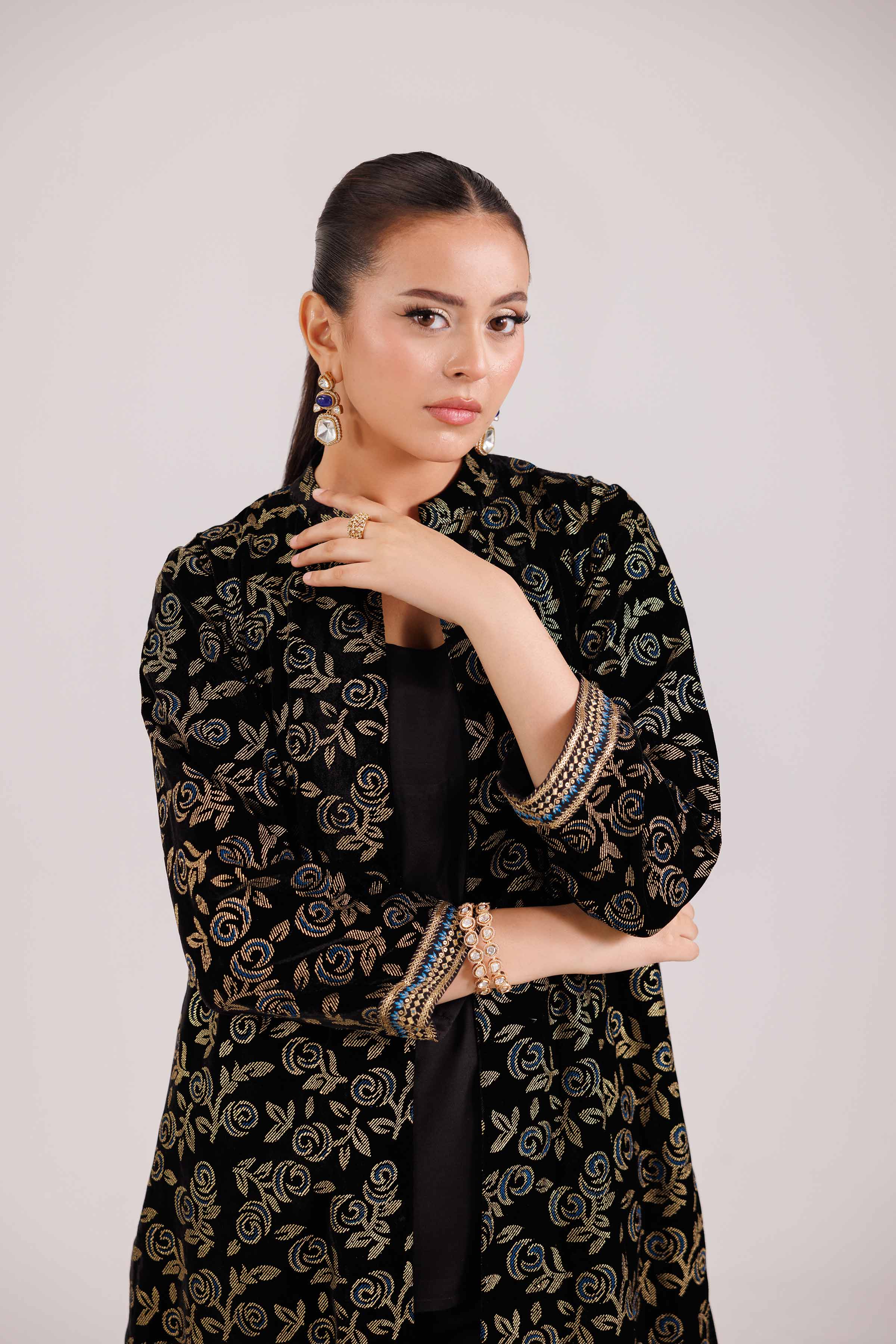 3 Piece - Printed Embroidered Suit - KFW25-24 - Image 5