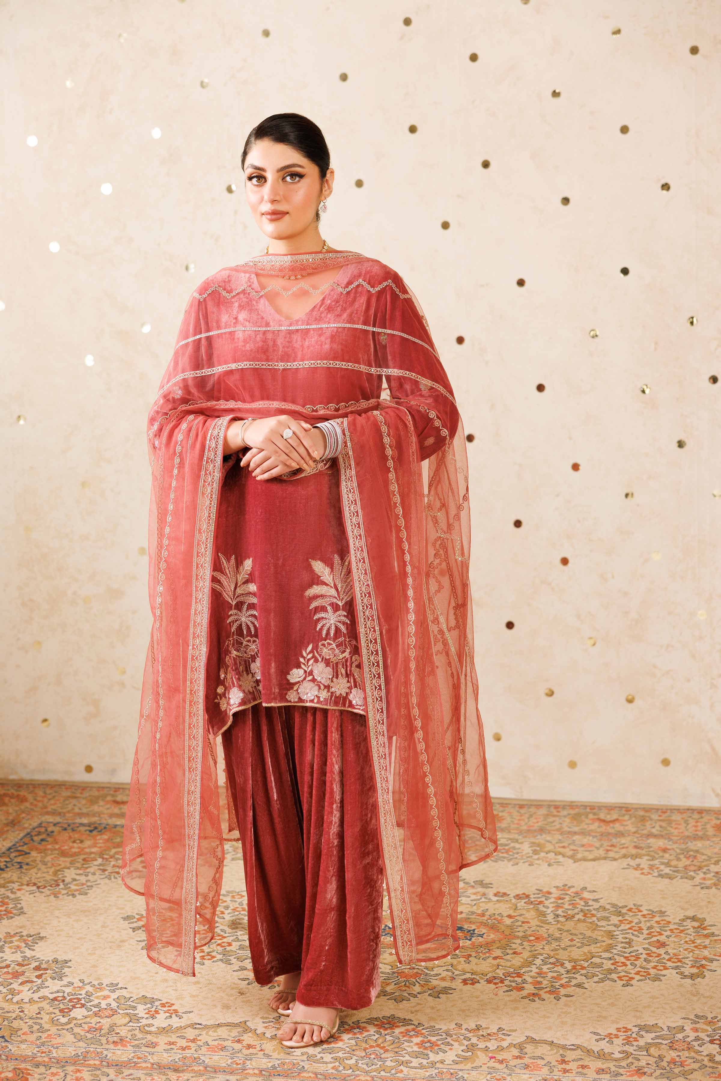 3 Piece - Embroidered Suit - KFW25-25 - Image 4