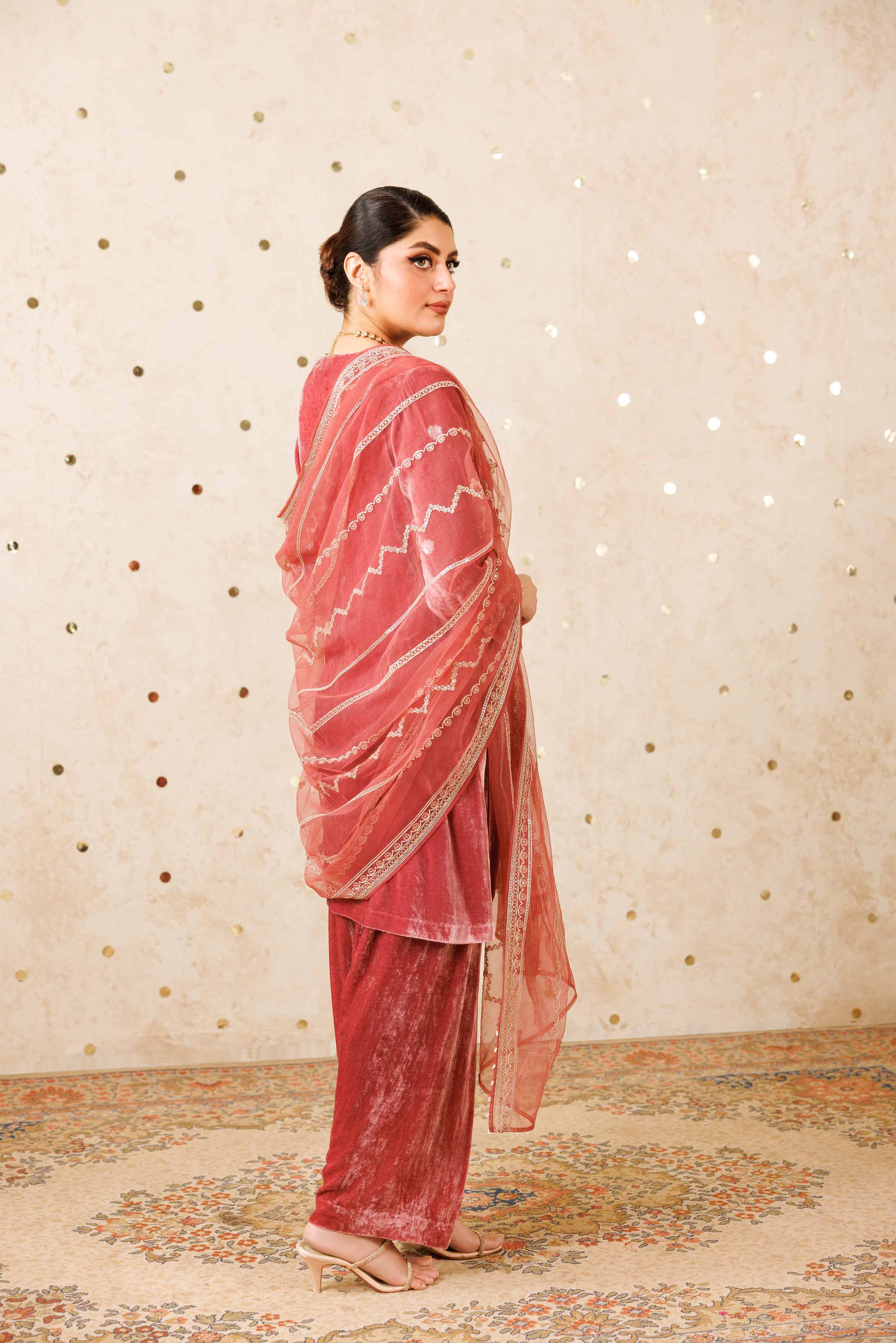 3 Piece - Embroidered Suit - KFW25-25 - Image 5