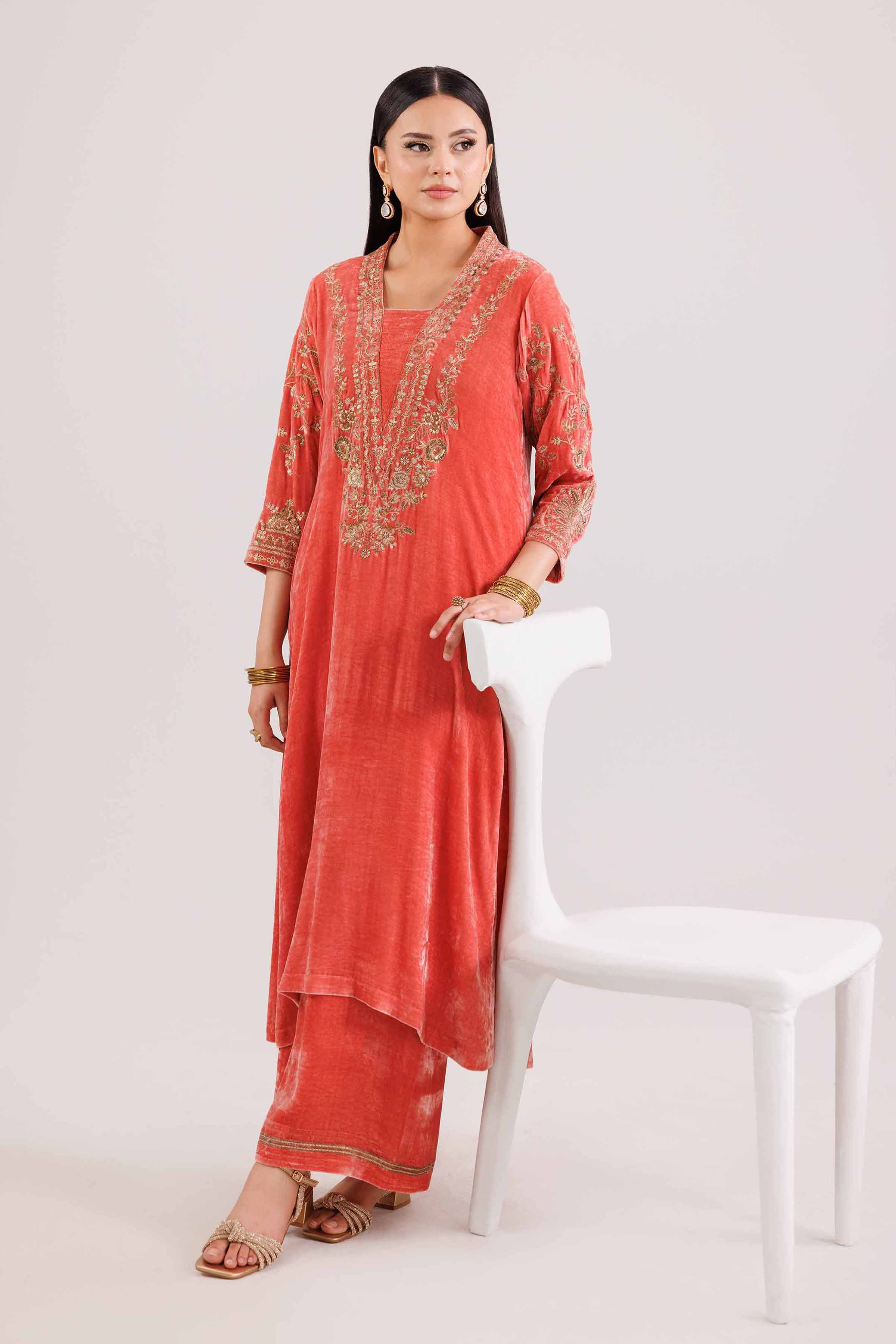 2 Piece - Embroidered Suit - KFW25-26