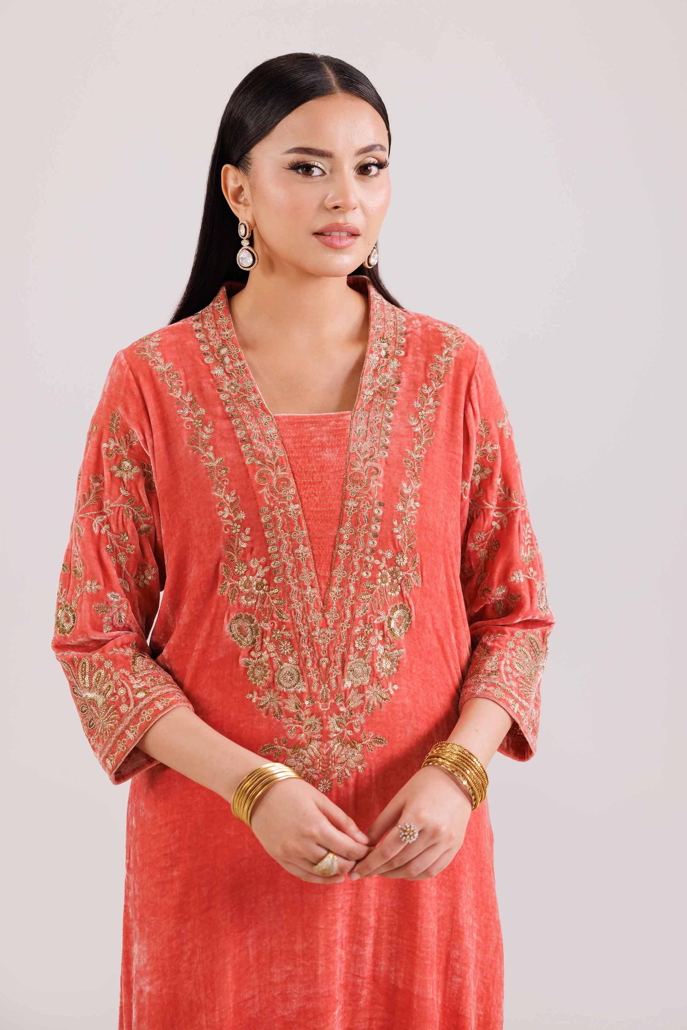2 Piece - Embroidered Suit - KFW25-26 - Image 3