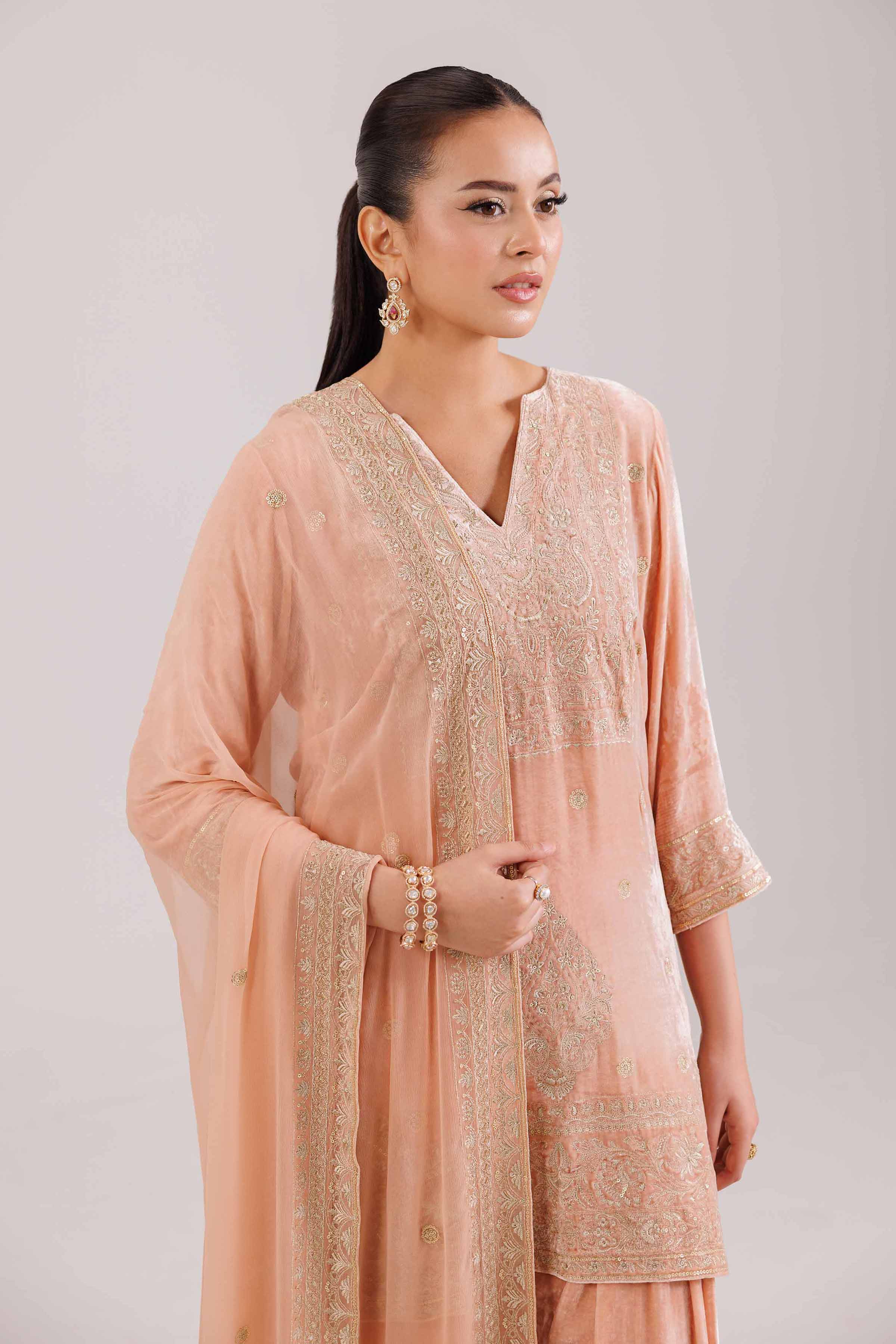 3 Piece - Embroidered Suit - KFW25-28