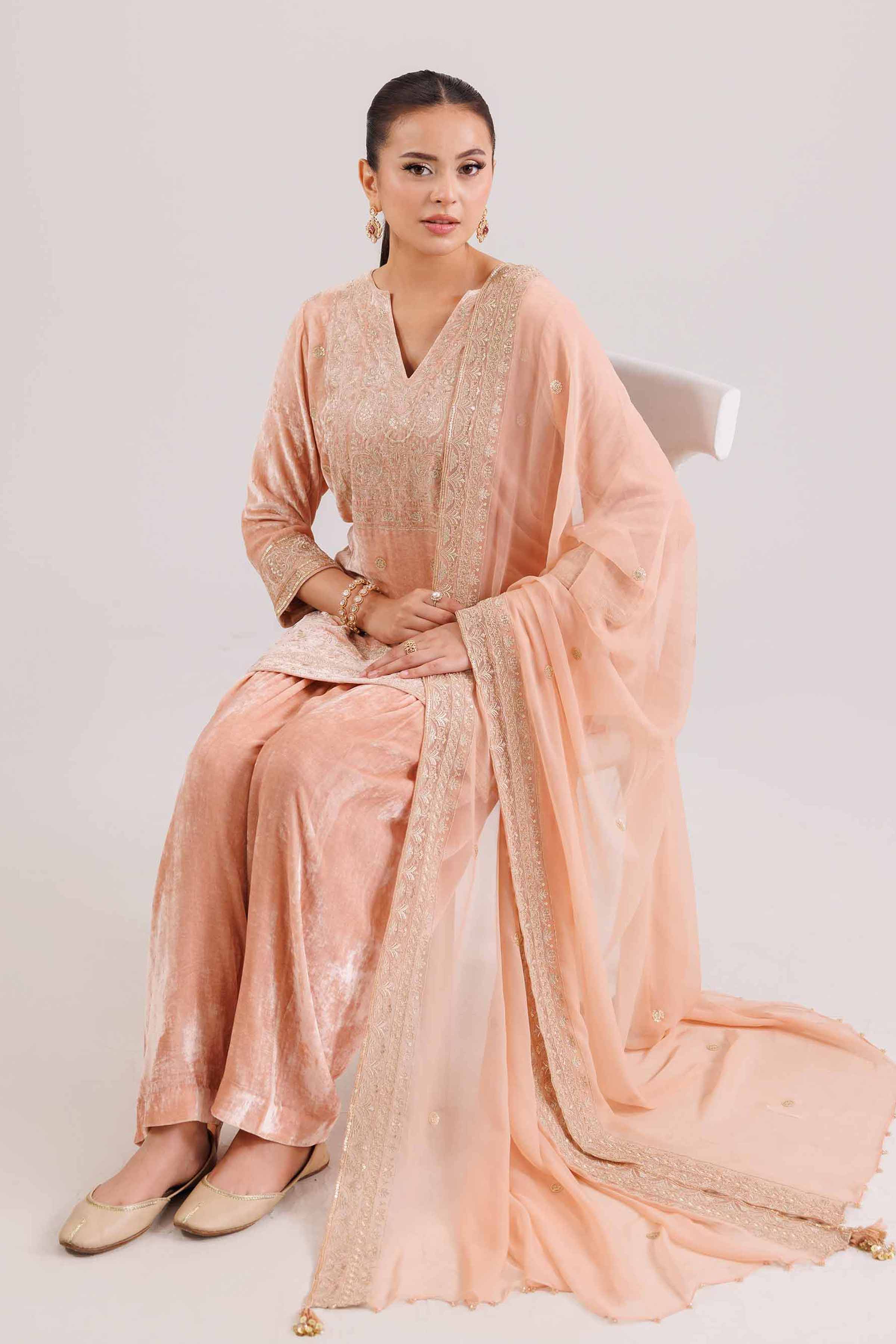 3 Piece - Embroidered Suit - KFW25-28 - Image 2
