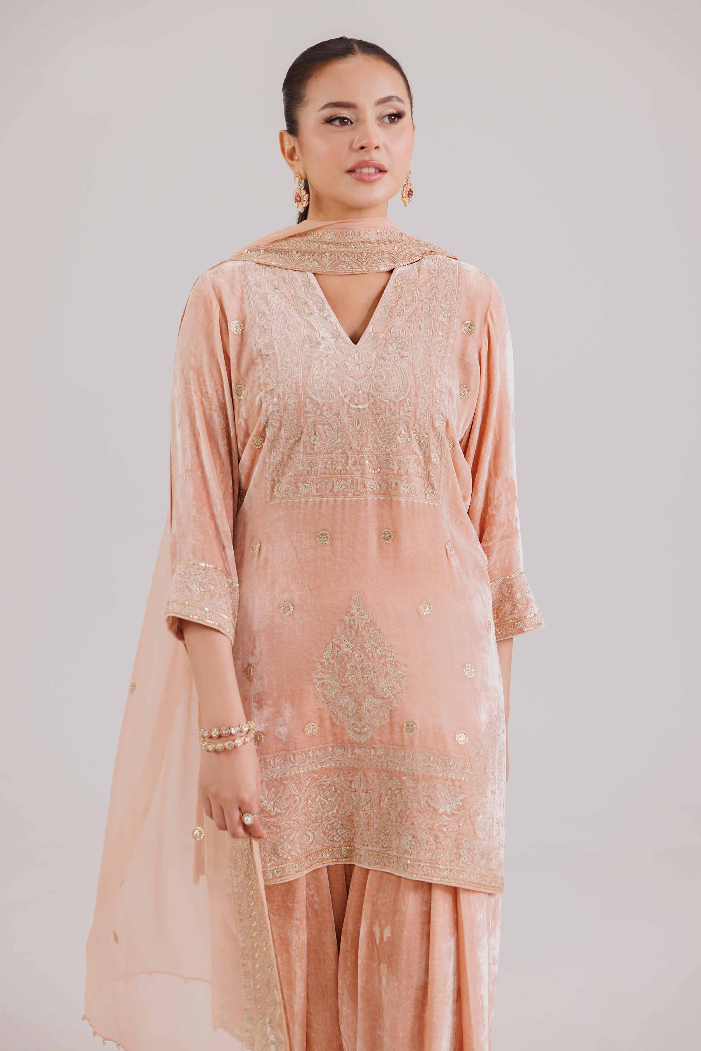 3 Piece - Embroidered Suit - KFW25-28 - Image 6