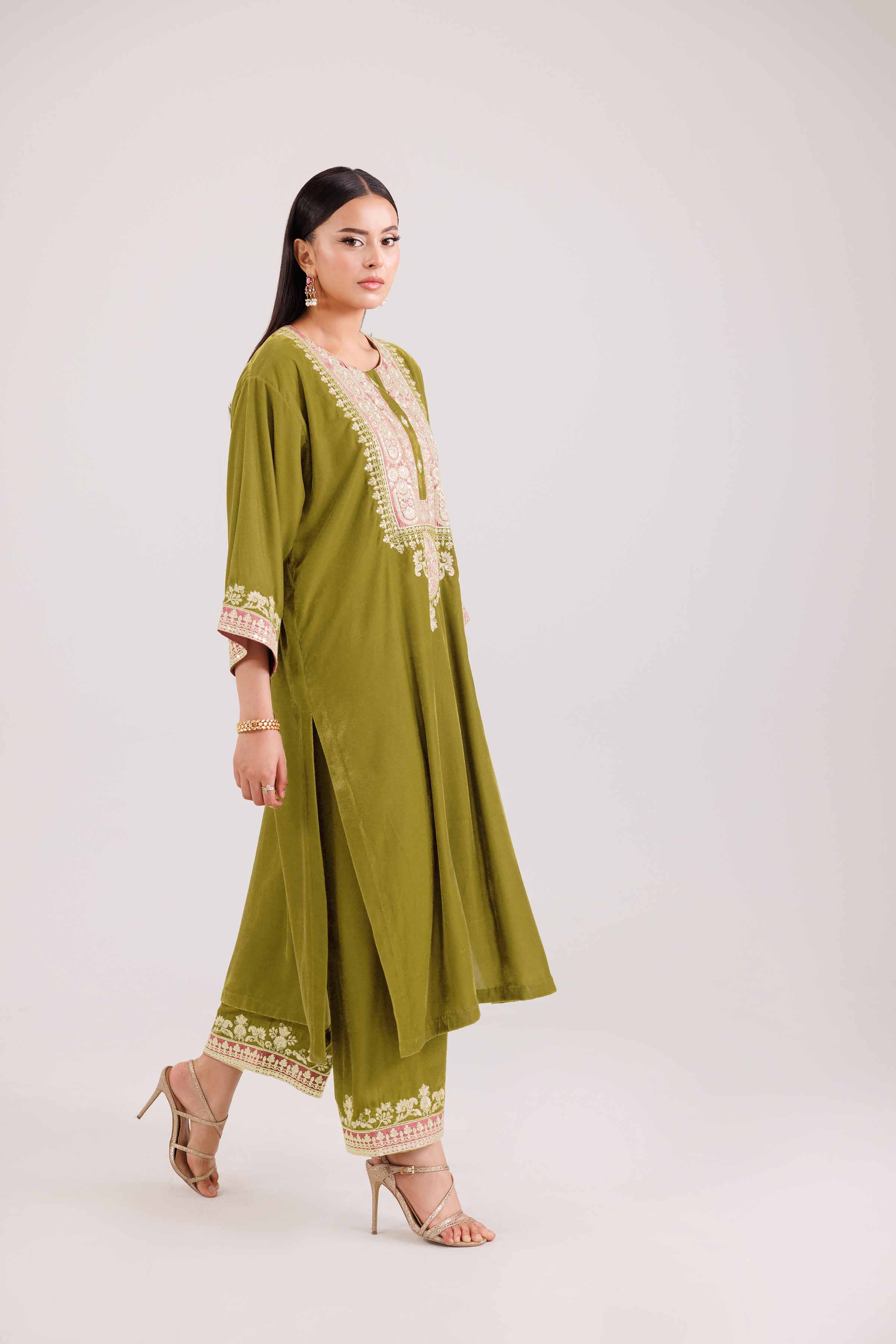 2 Piece - Embroidered Suit - KFW25-30 - Image 7