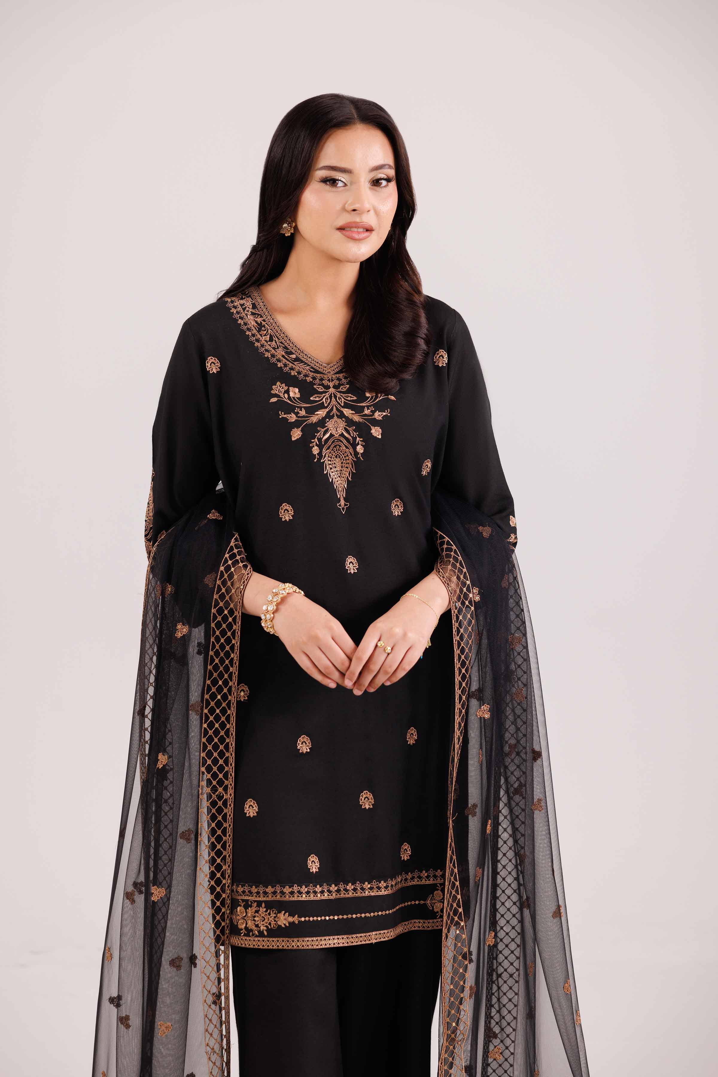 3 Piece - Embroidered Suit - KFW25-75 - Image 7