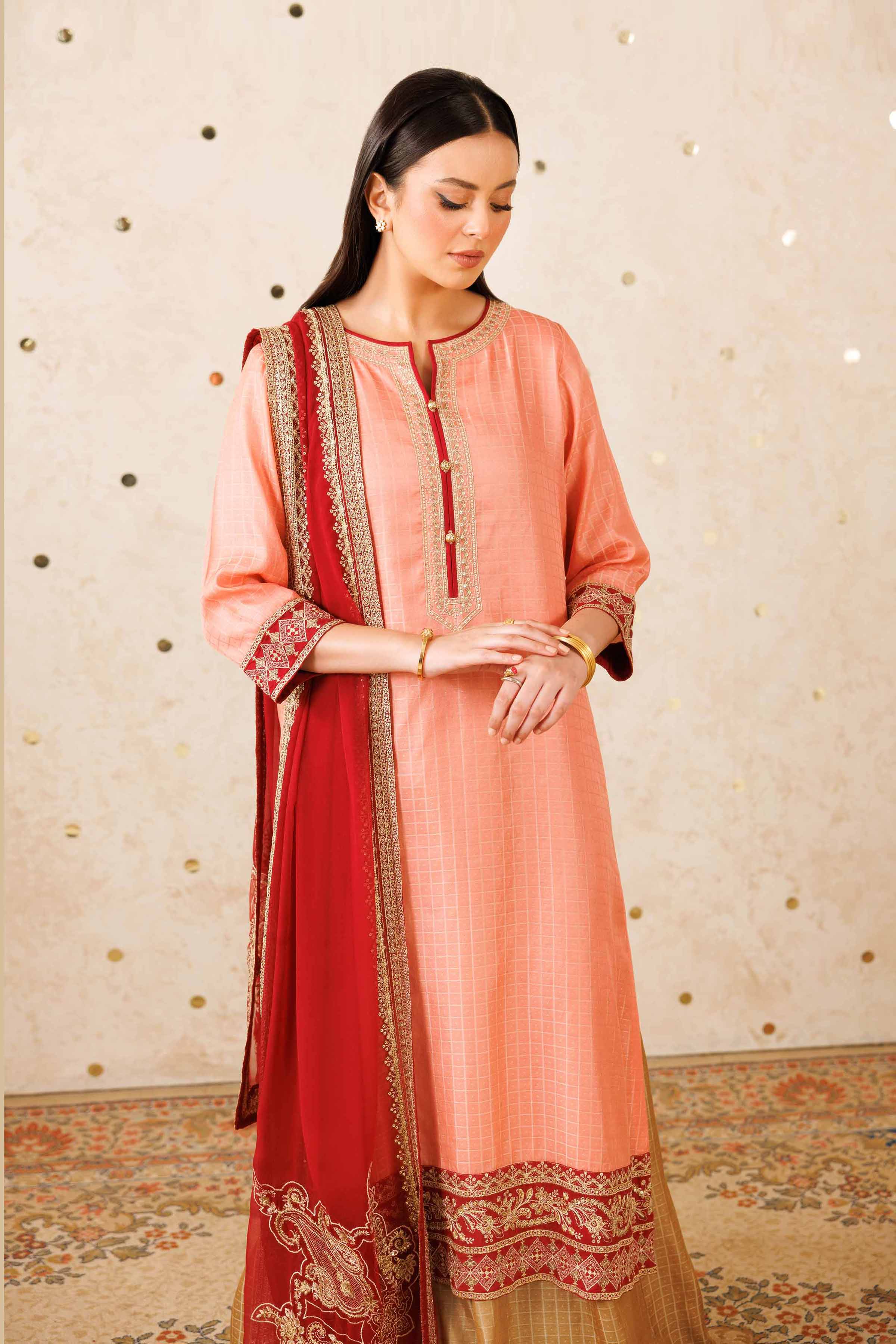 3 Piece - Embroidered Suit - KFW25-83 - Image 2