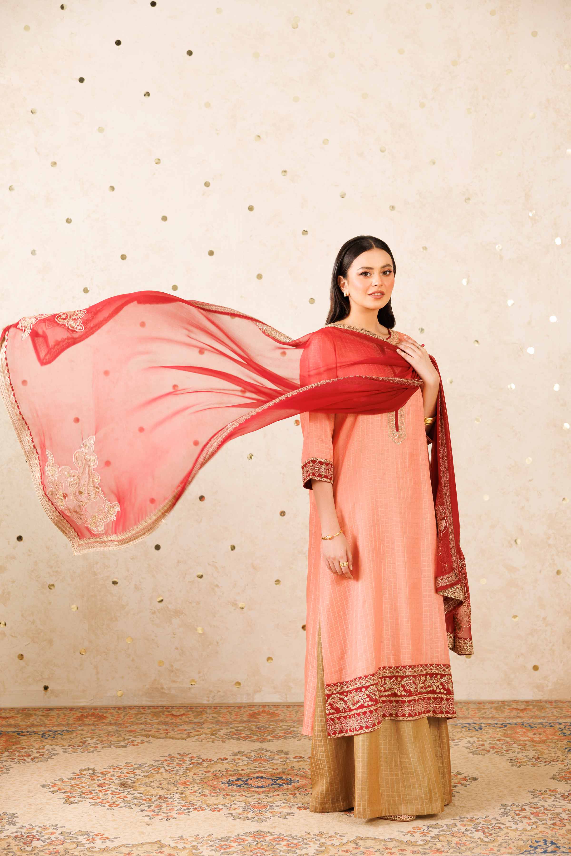 3 Piece - Embroidered Suit - KFW25-83 - Image 5