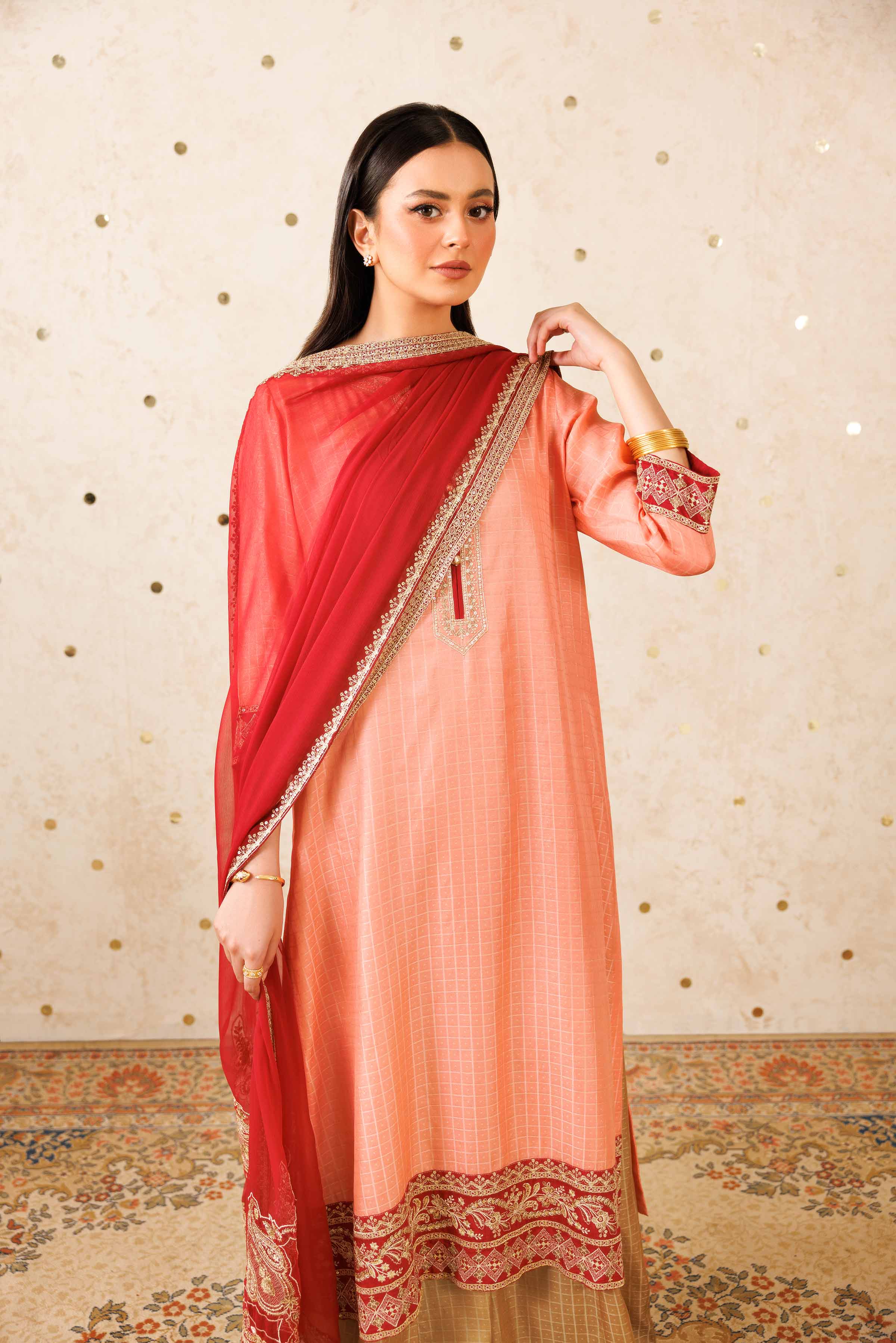 3 Piece - Embroidered Suit - KFW25-83 - Image 7