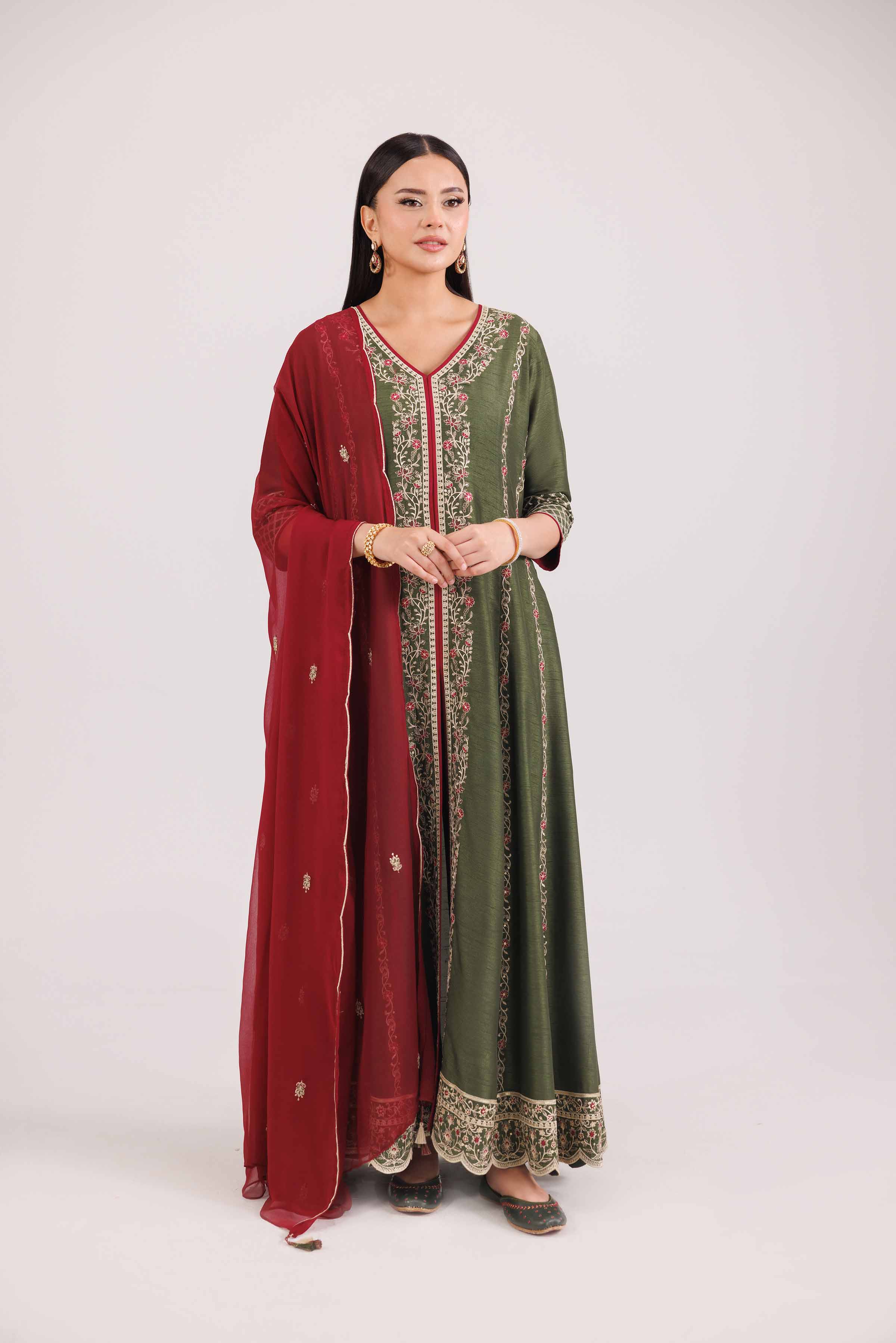 3 Piece - Embroidered Suit - KFW25-89 - Image 10