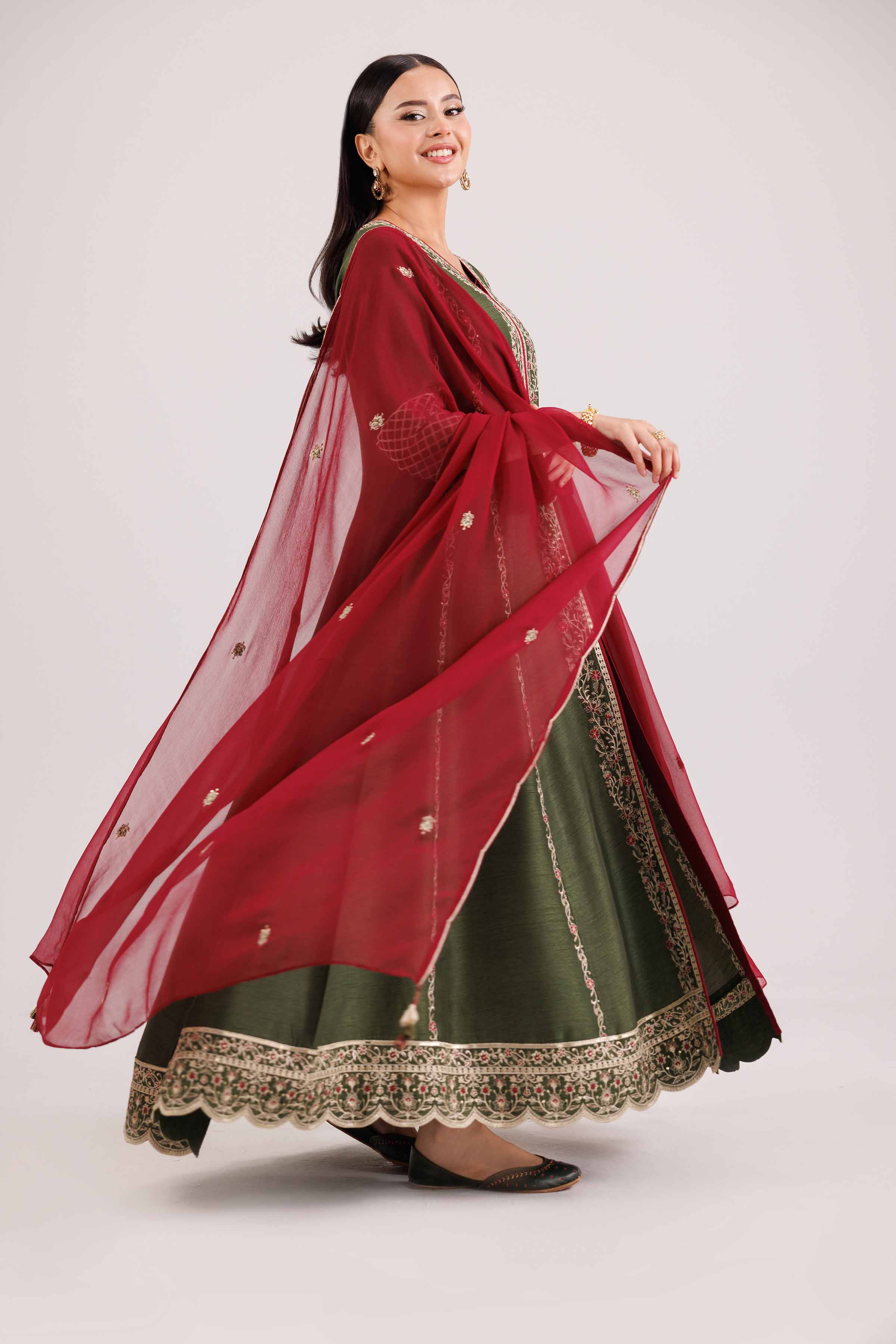 3 Piece - Embroidered Suit - KFW25-89 - Image 5
