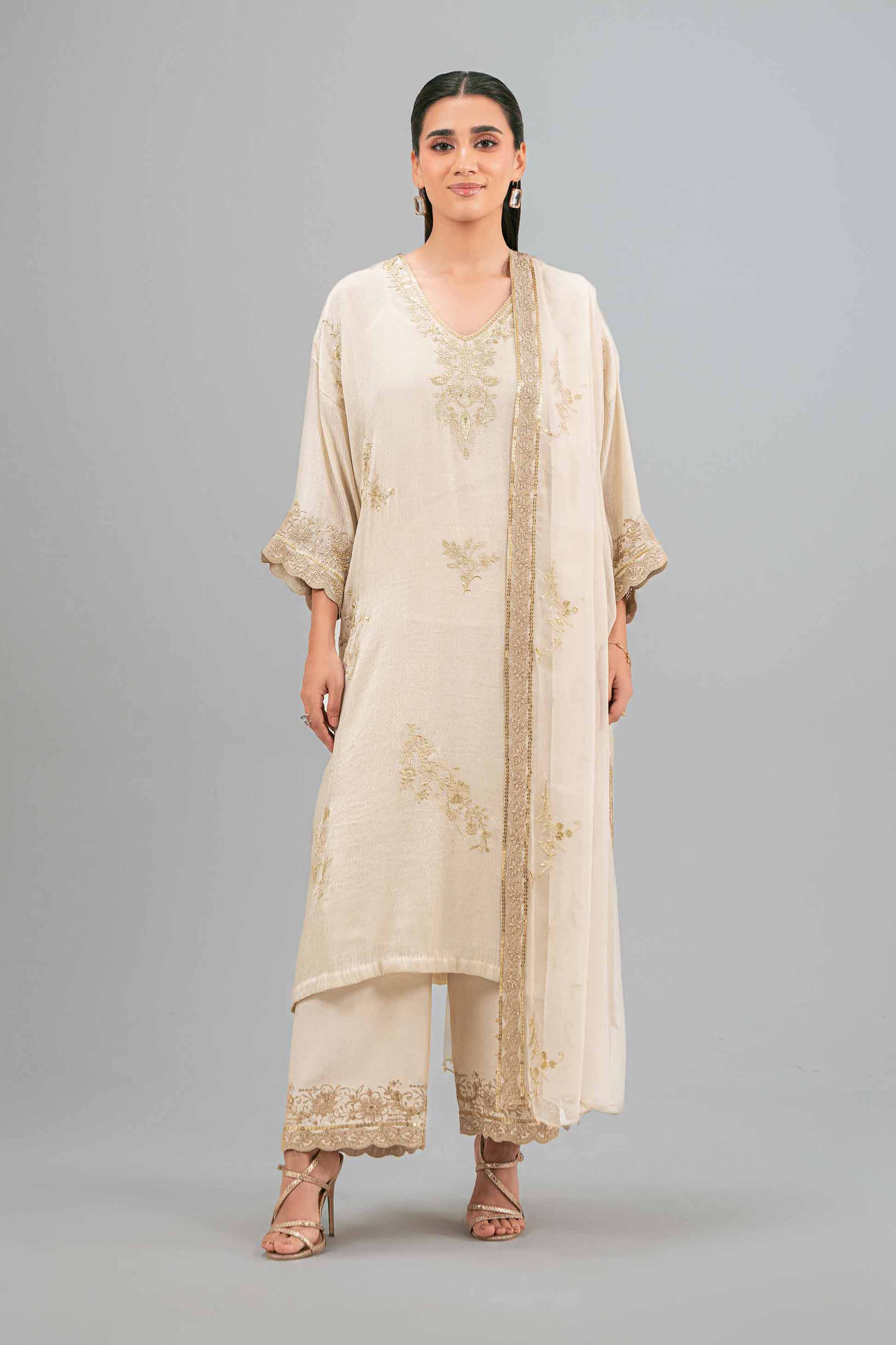 3 Piece - Embroidered Suit - KFW25-90 - Image 2