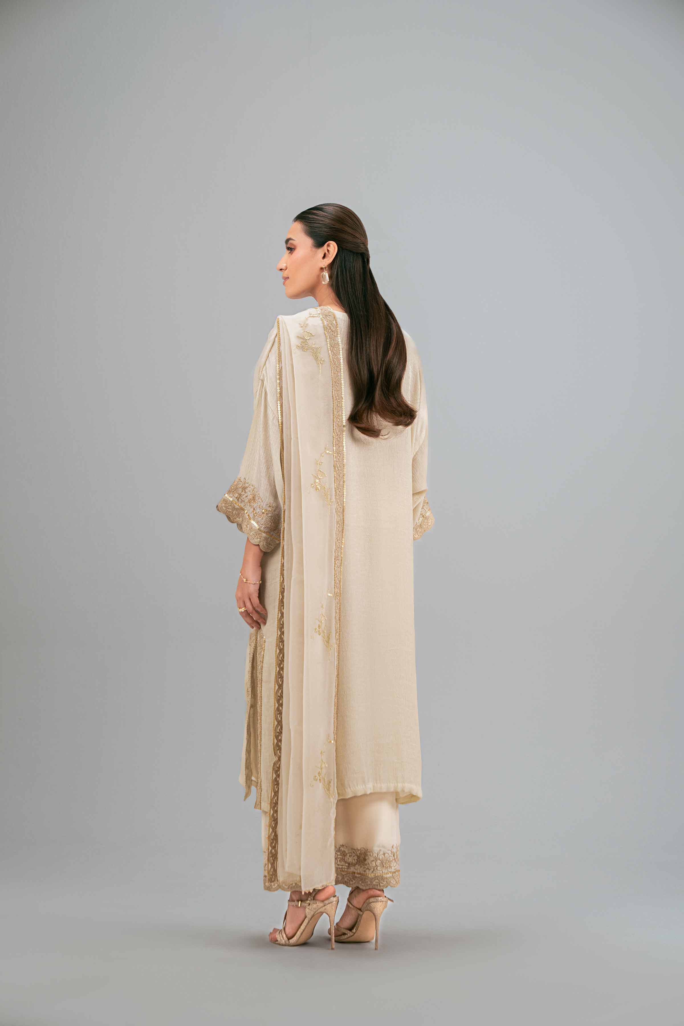 3 Piece - Embroidered Suit - KFW25-90 - Image 3