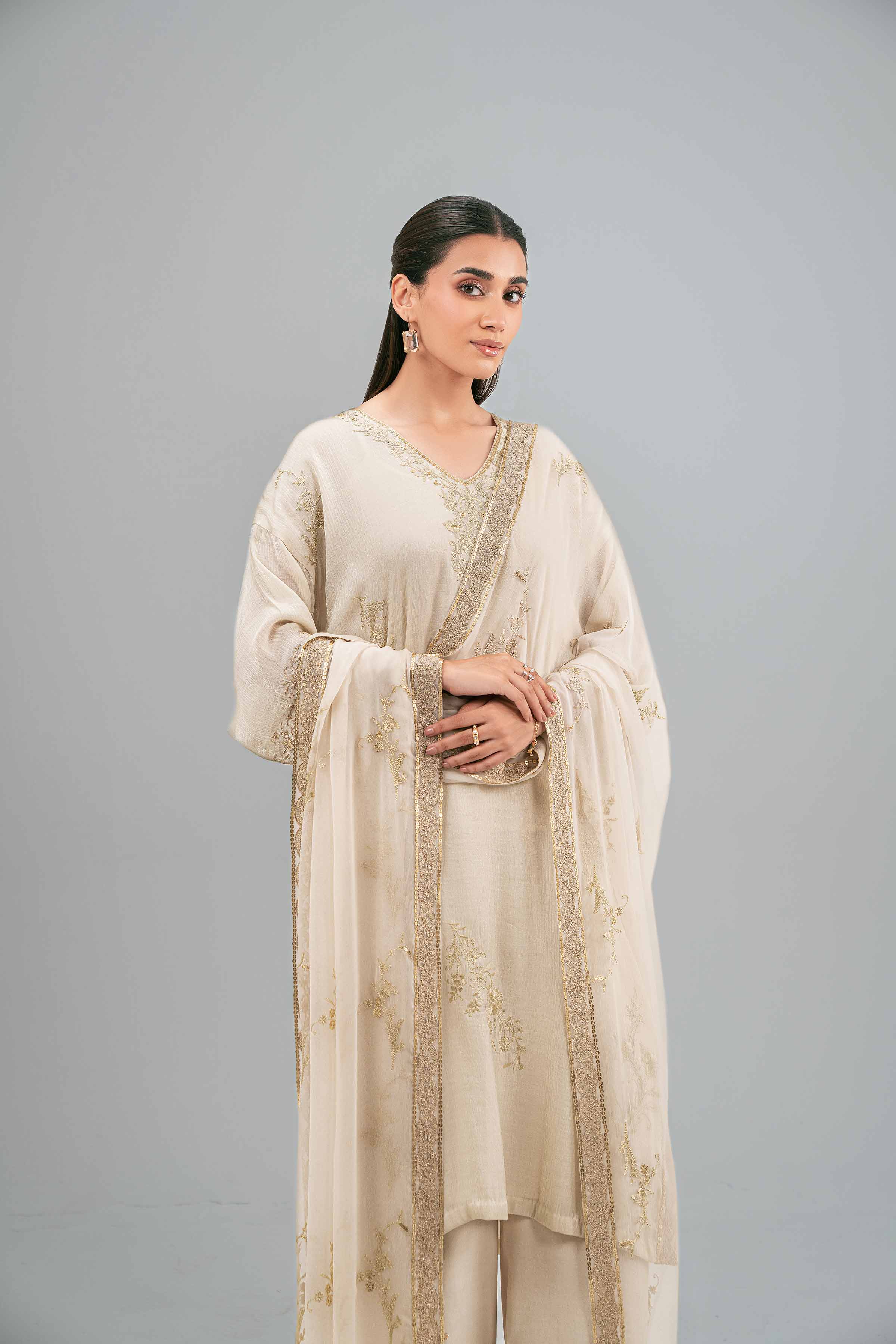 3 Piece - Embroidered Suit - KFW25-90 - Image 5