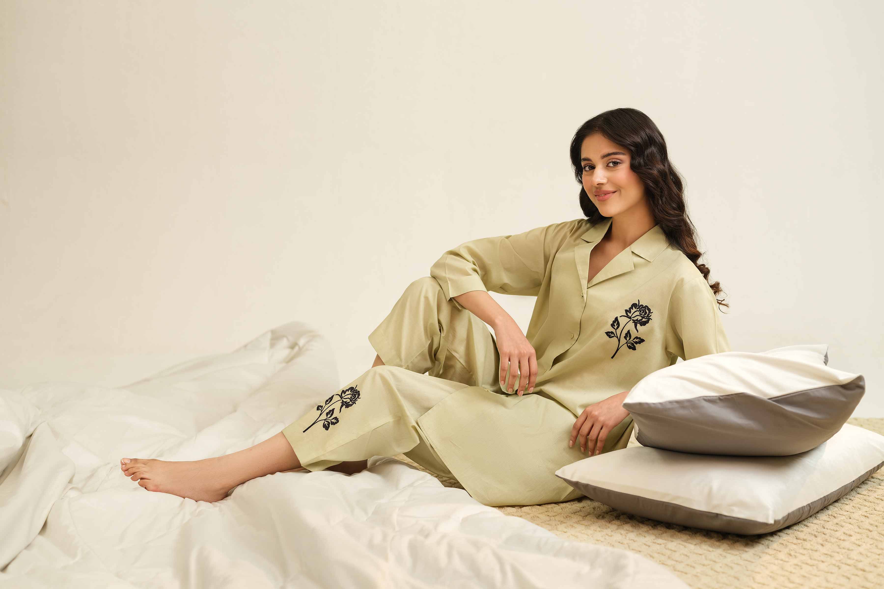 2 Piece - Embroidered Loungewear - KLS25-01 - Image 7