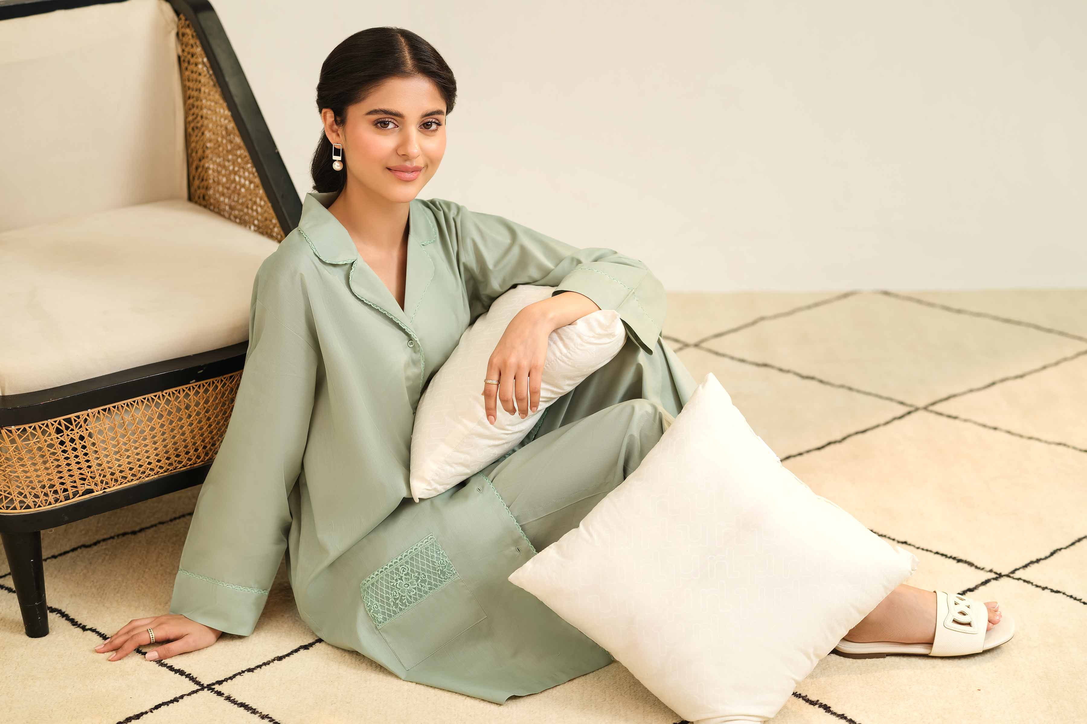 2 Piece - Embroidered Loungewear - KLS25-02 - Image 5