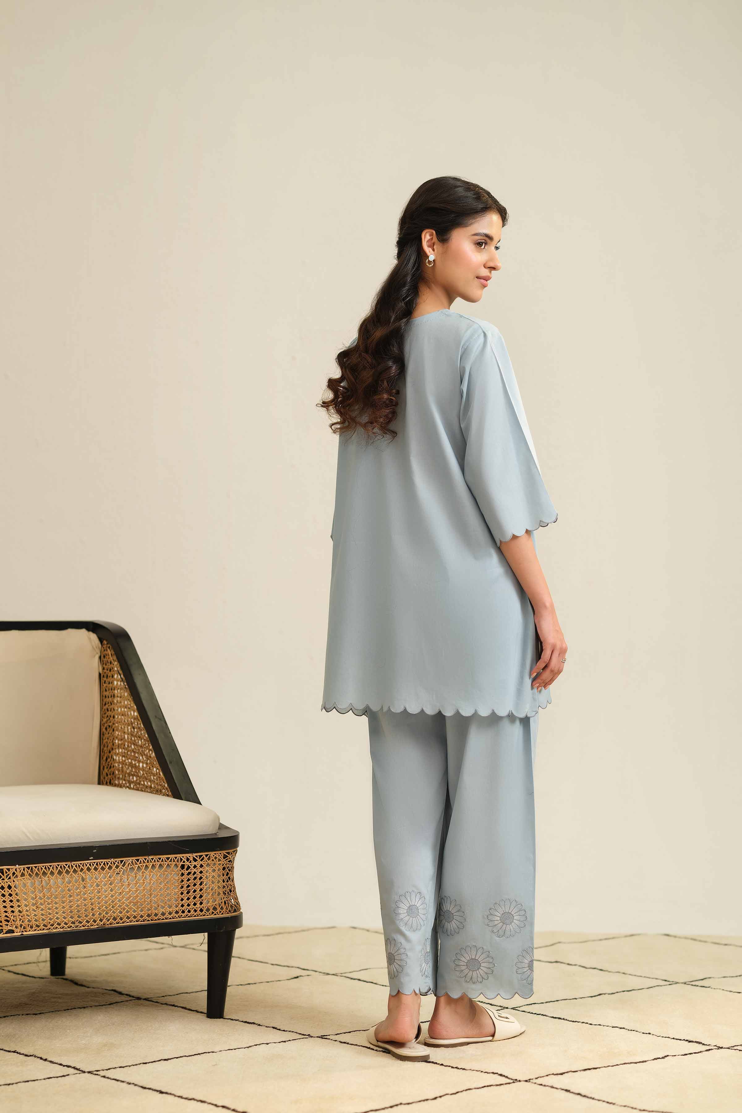2 Piece - Embroidered Loungewear - KLS25-05 - Image 3