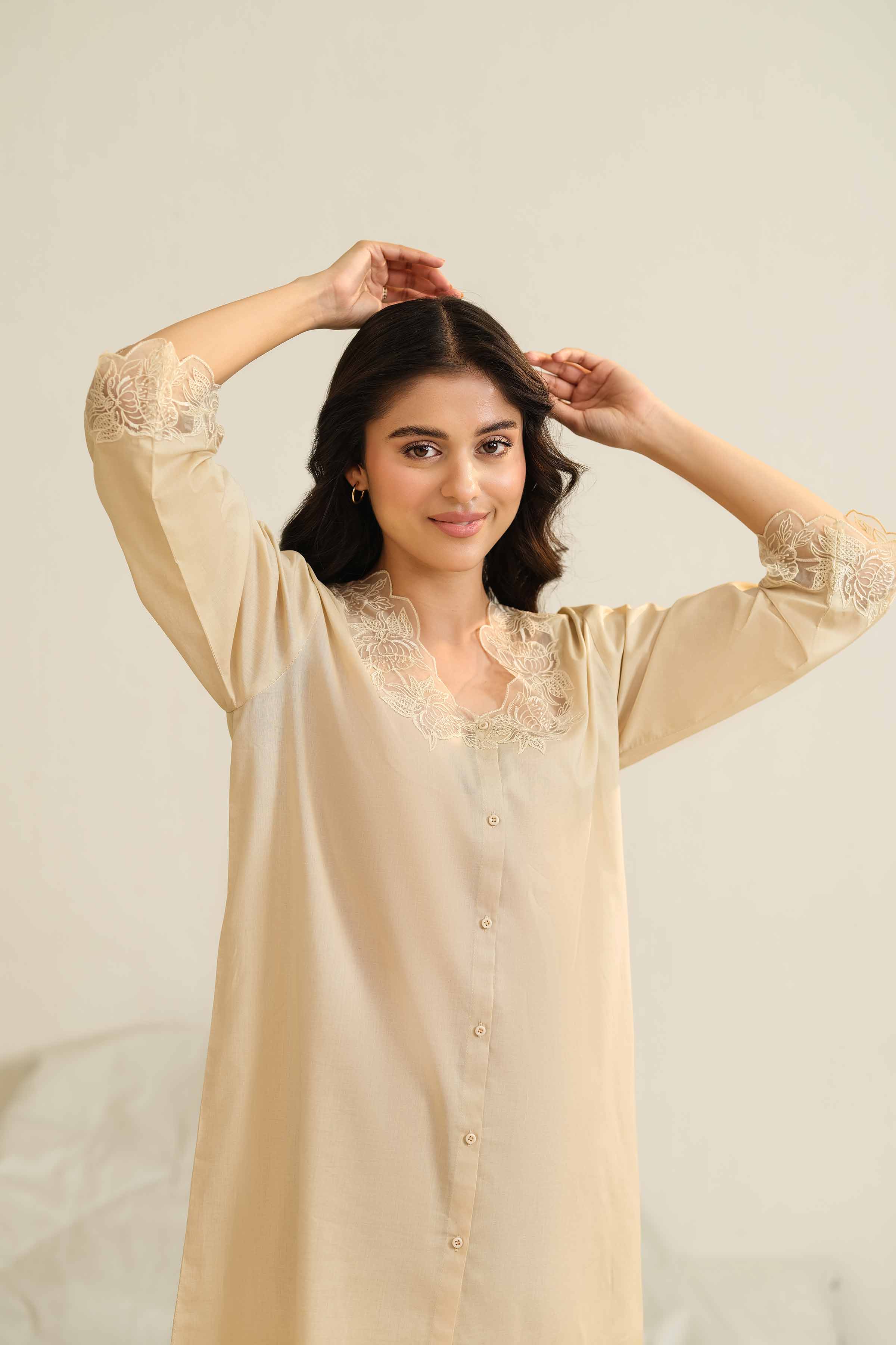 2 Piece - Embroidered Loungewear - KLS25-07 - Image 4