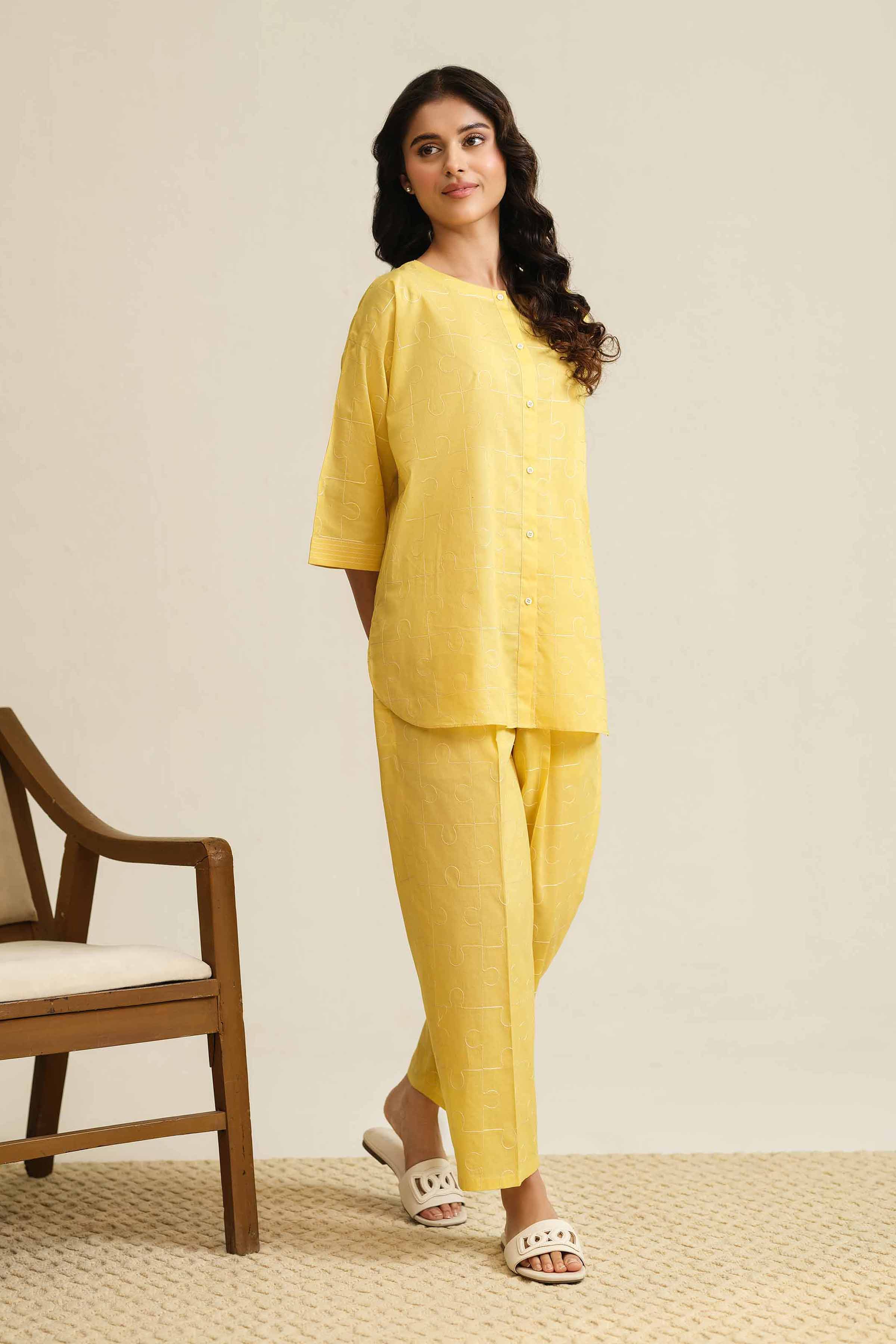 2 Piece - Embroidered Loungewear - KLS25-09 - Image 2