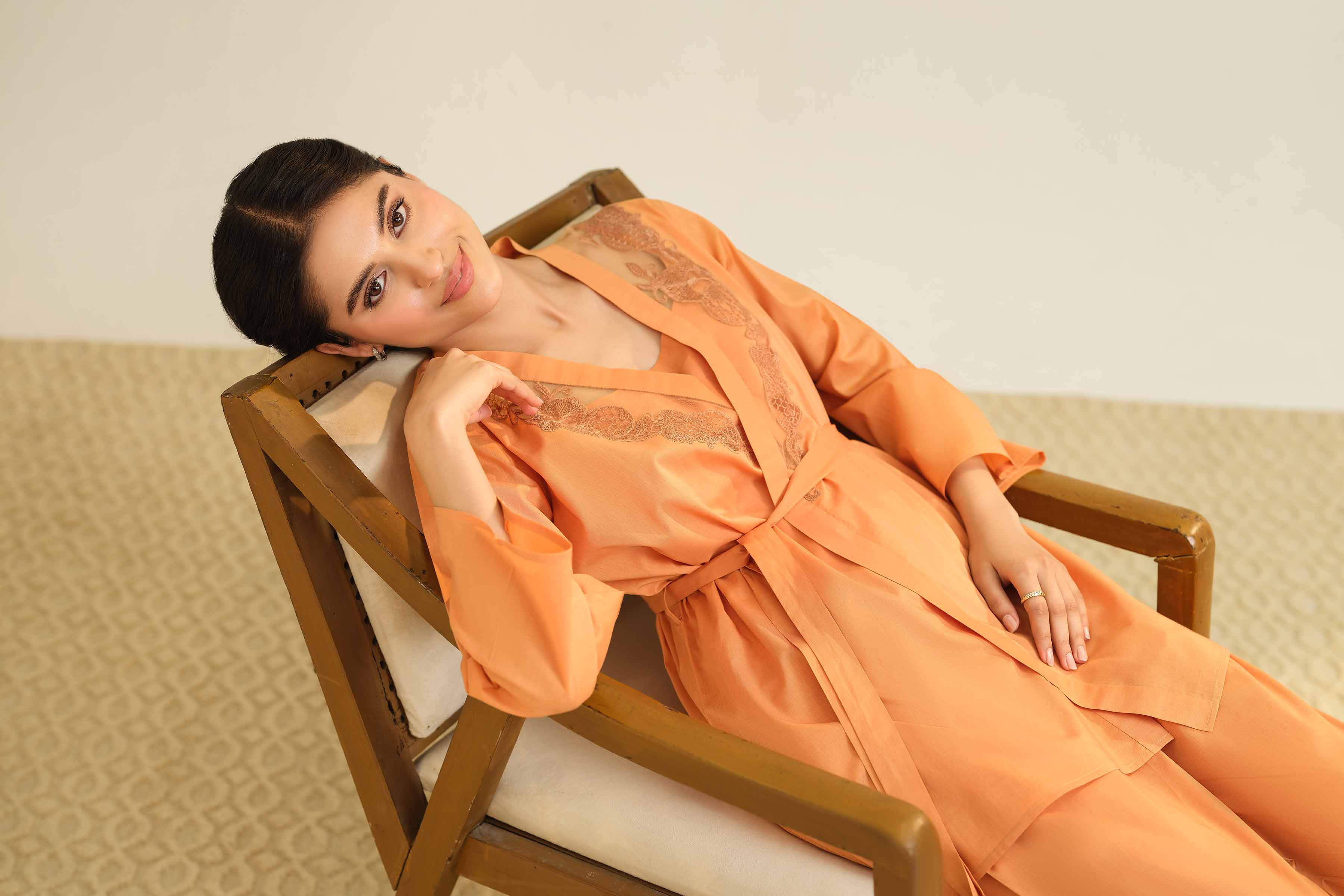 3 Piece - Embroidered Loungewear - KLS25-10 - Image 5