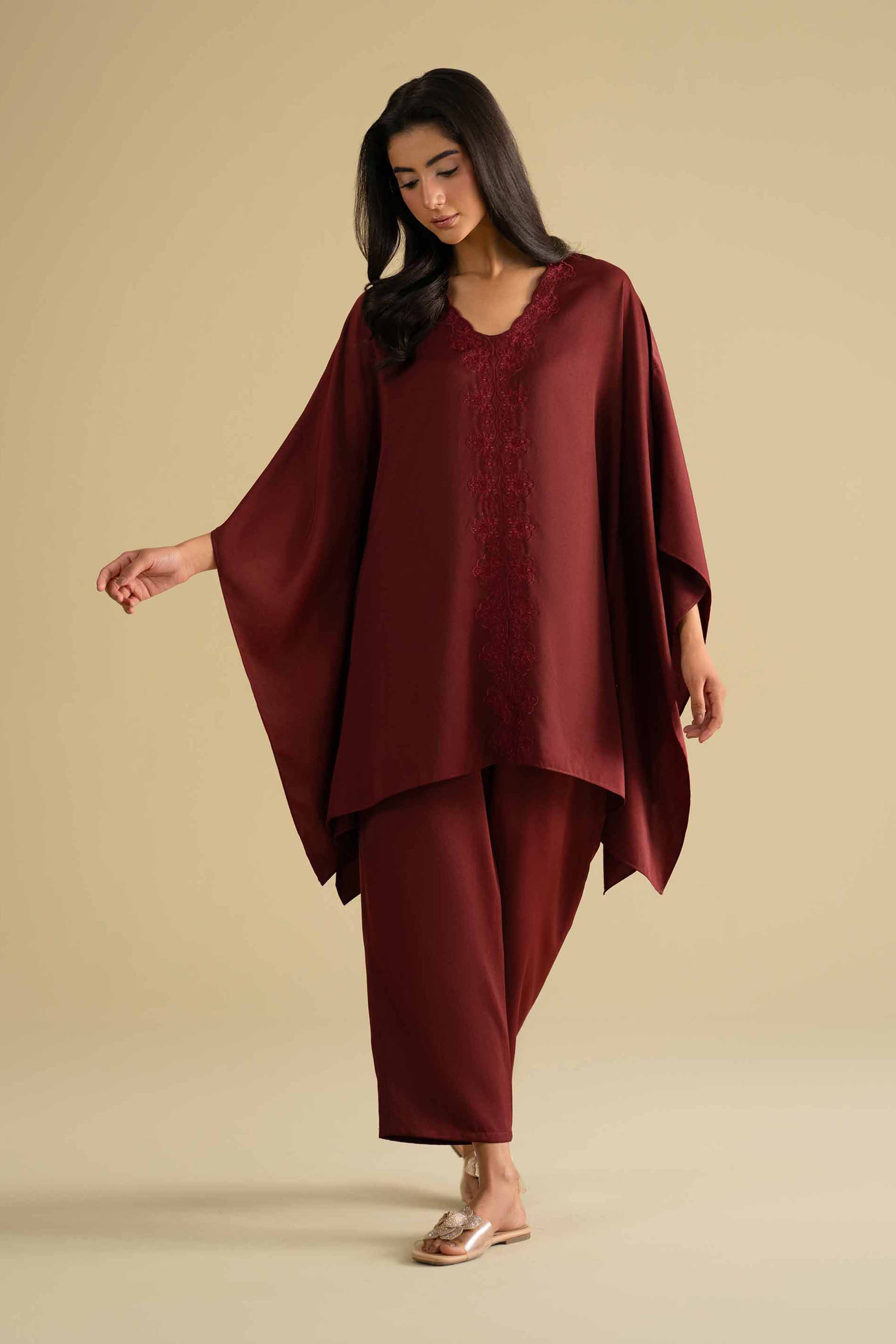 2 Piece - Embroidered Loungewear - KLS26-09 - Image 4