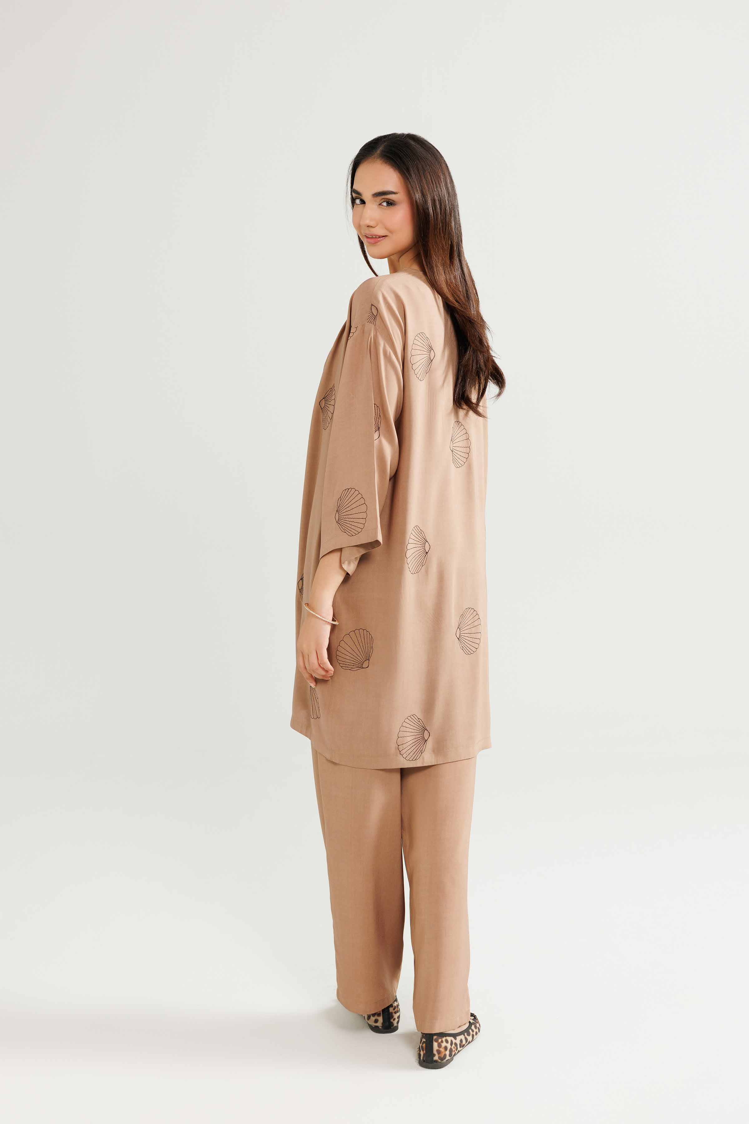 3 Piece - Embroidered Loungewear - KLW25-04 - Image 3