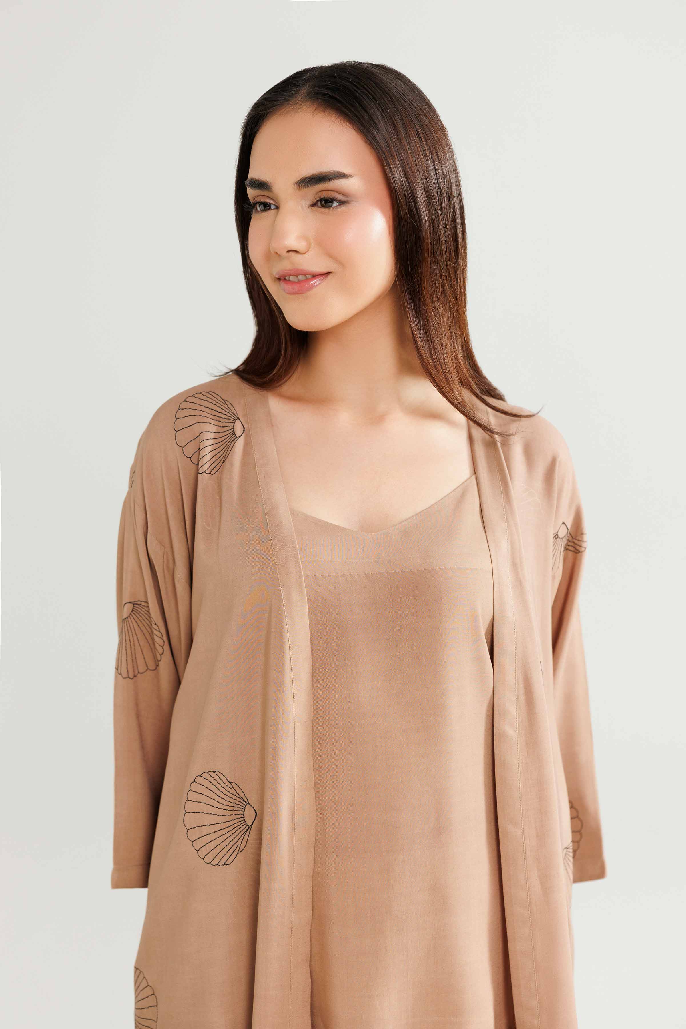 3 Piece - Embroidered Loungewear - KLW25-04 - Image 6