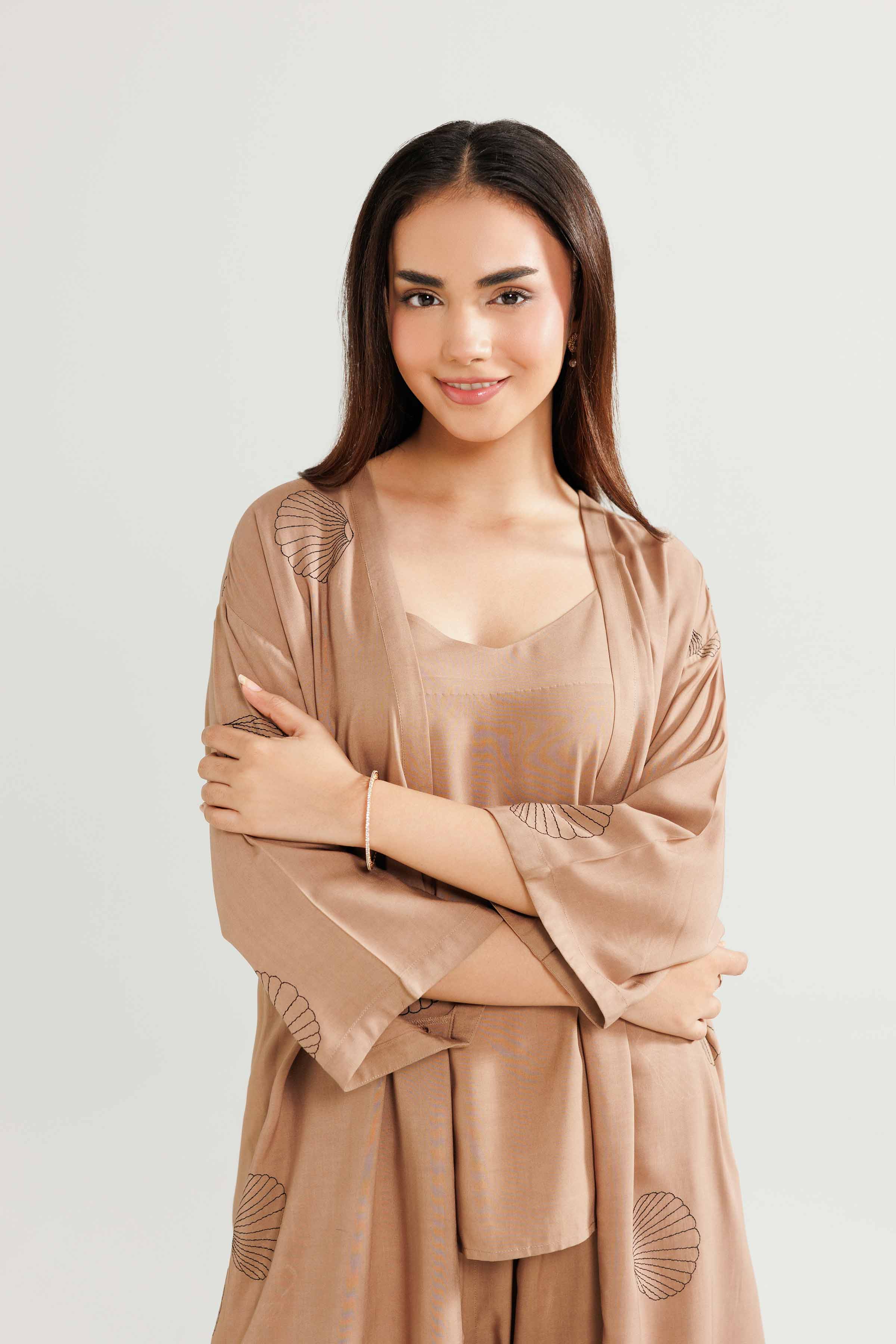 3 Piece - Embroidered Loungewear - KLW25-04 - Image 7