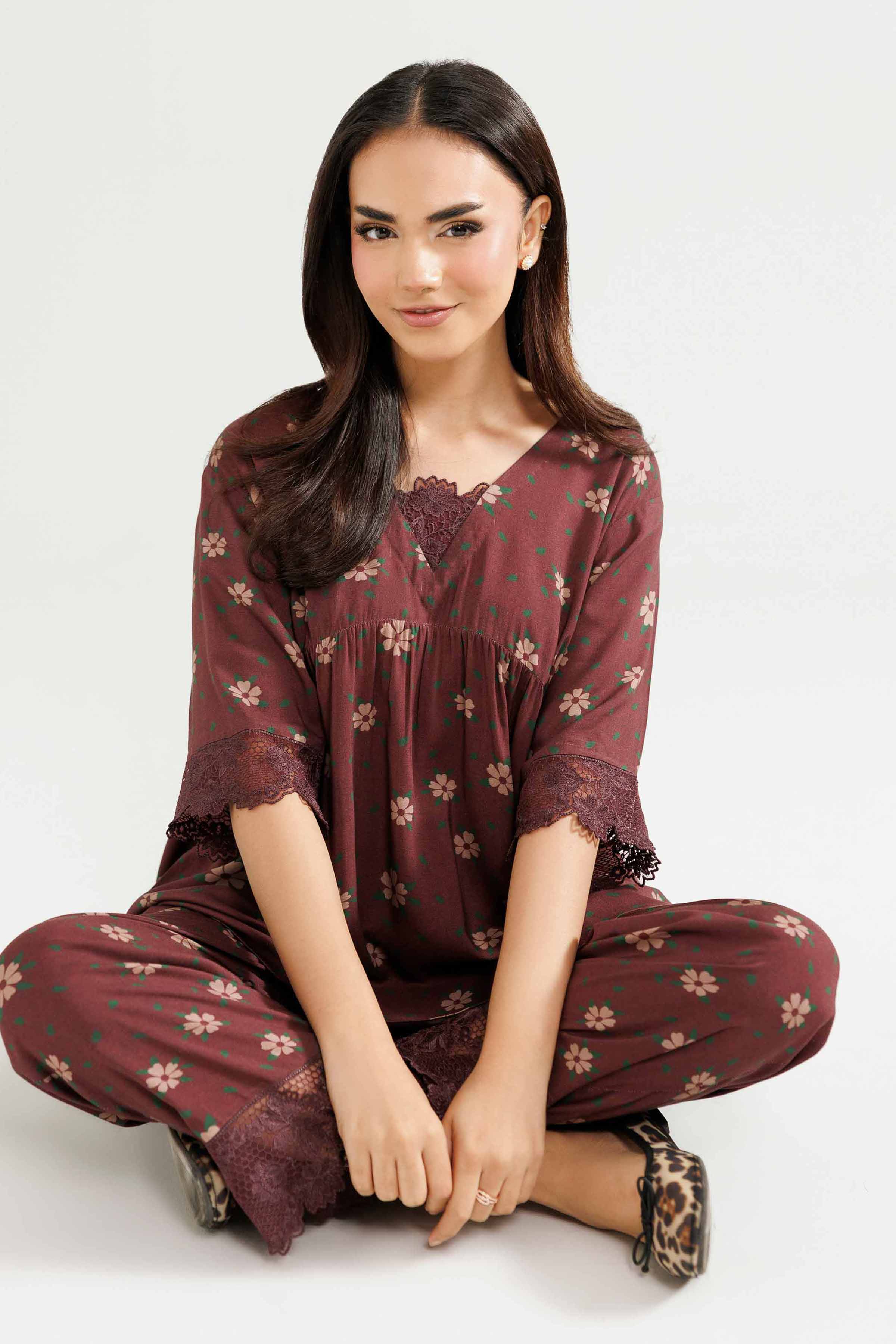 2 Piece - Embroidered Suit - KLW25-09 - Image 3