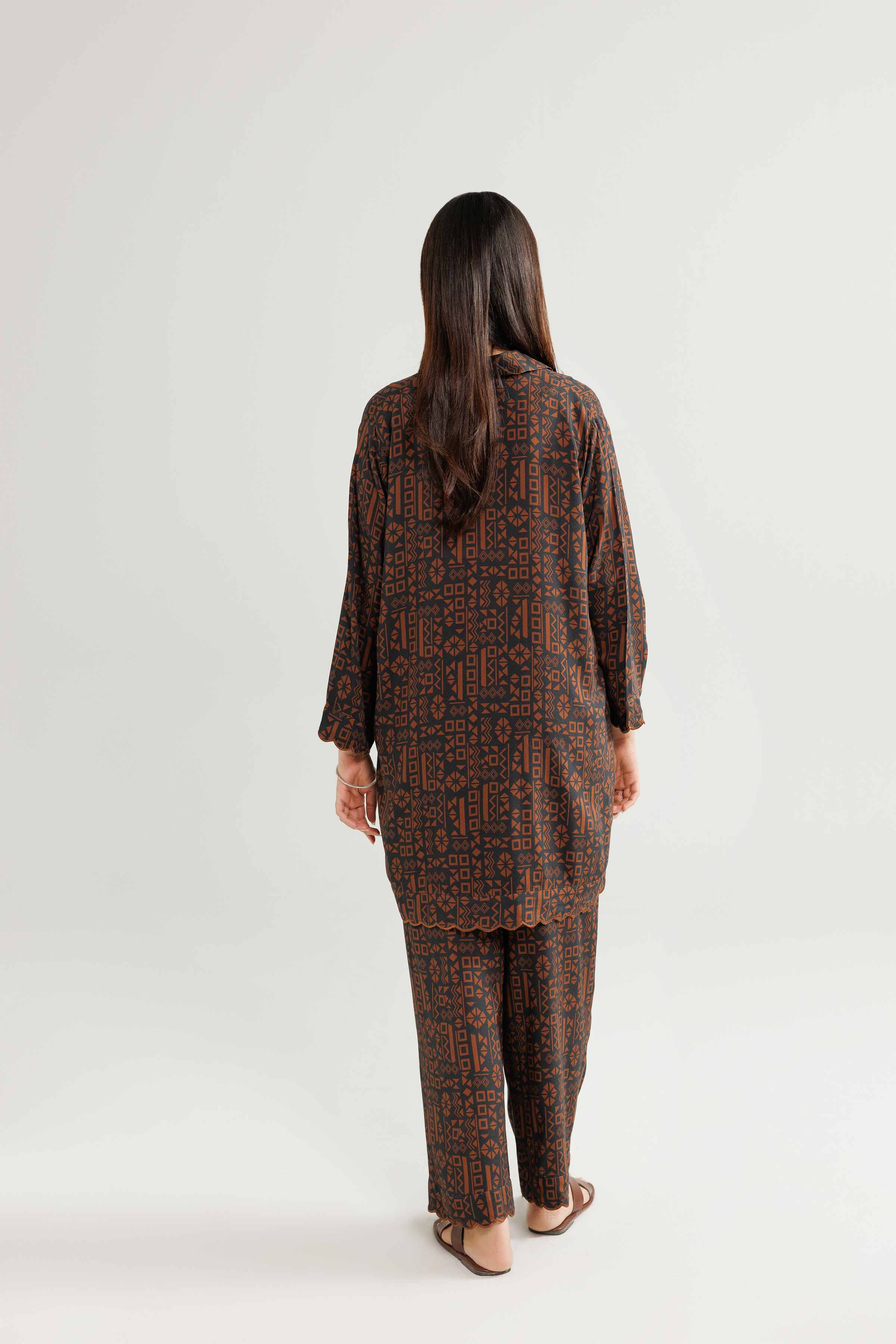 2 Piece - Printed Embroidered Suit - KLW25-11 - Image 3