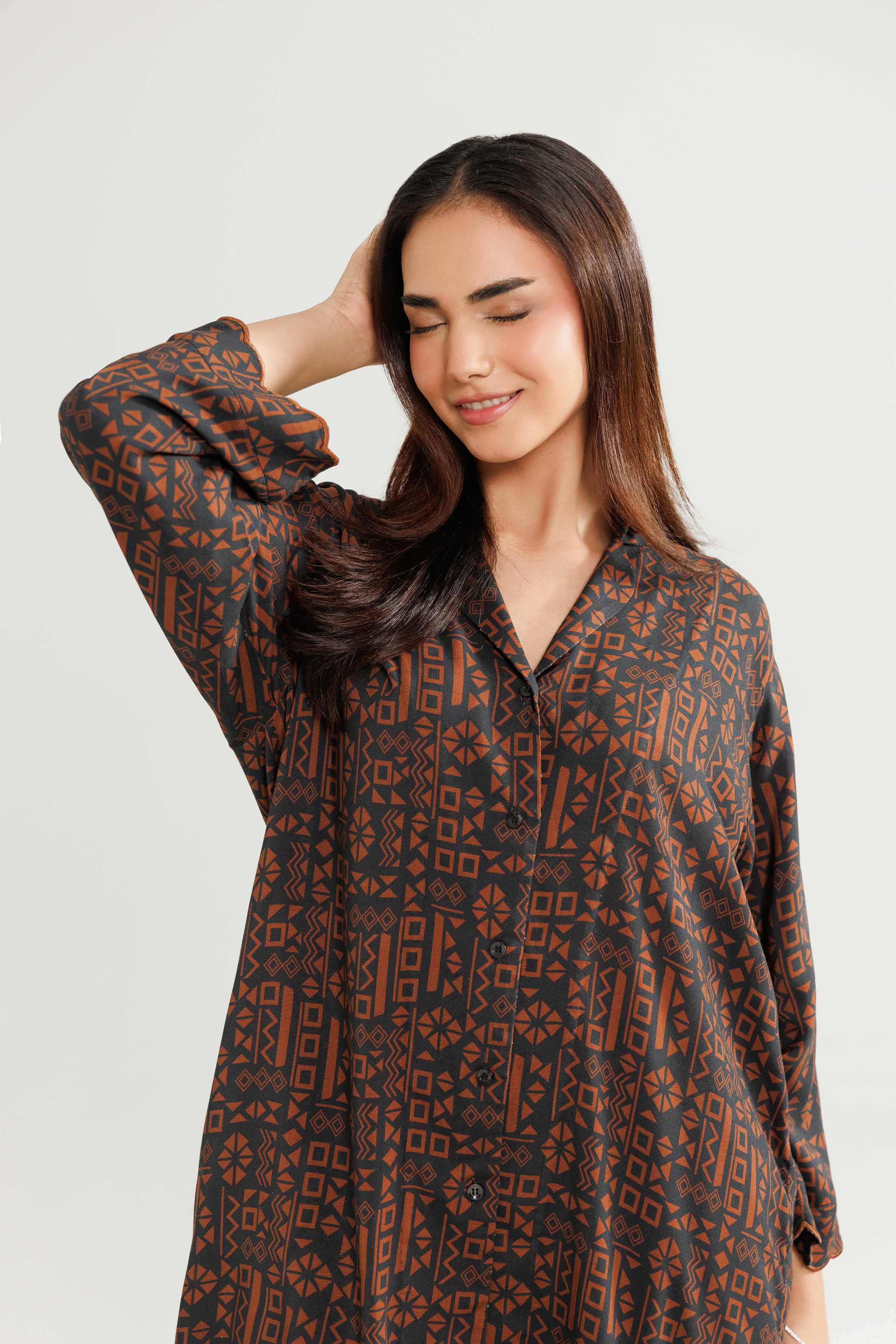 2 Piece - Printed Embroidered Suit - KLW25-11 - Image 6
