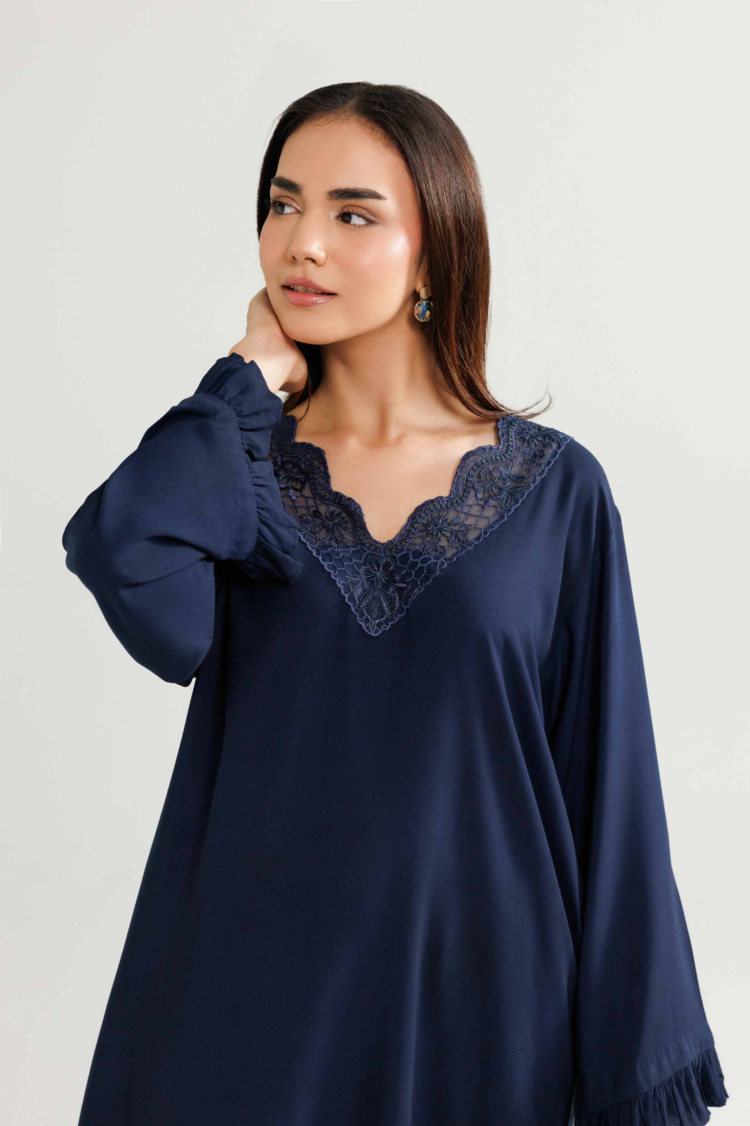 2 Piece - Embroidered Loungewear - KLW25-13 - Image 8
