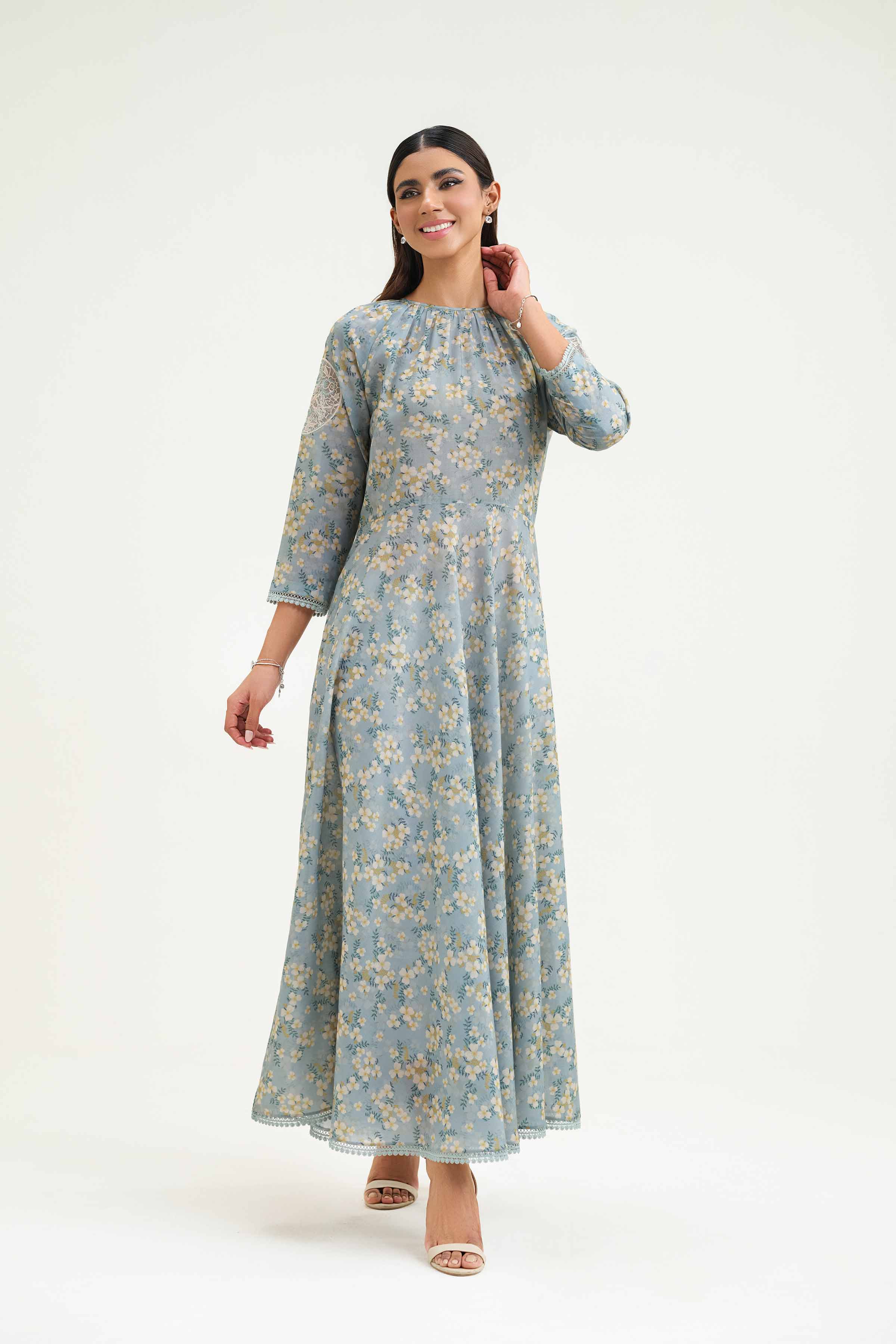Printed Embroidered Dress - KPS25-01 - Image 4