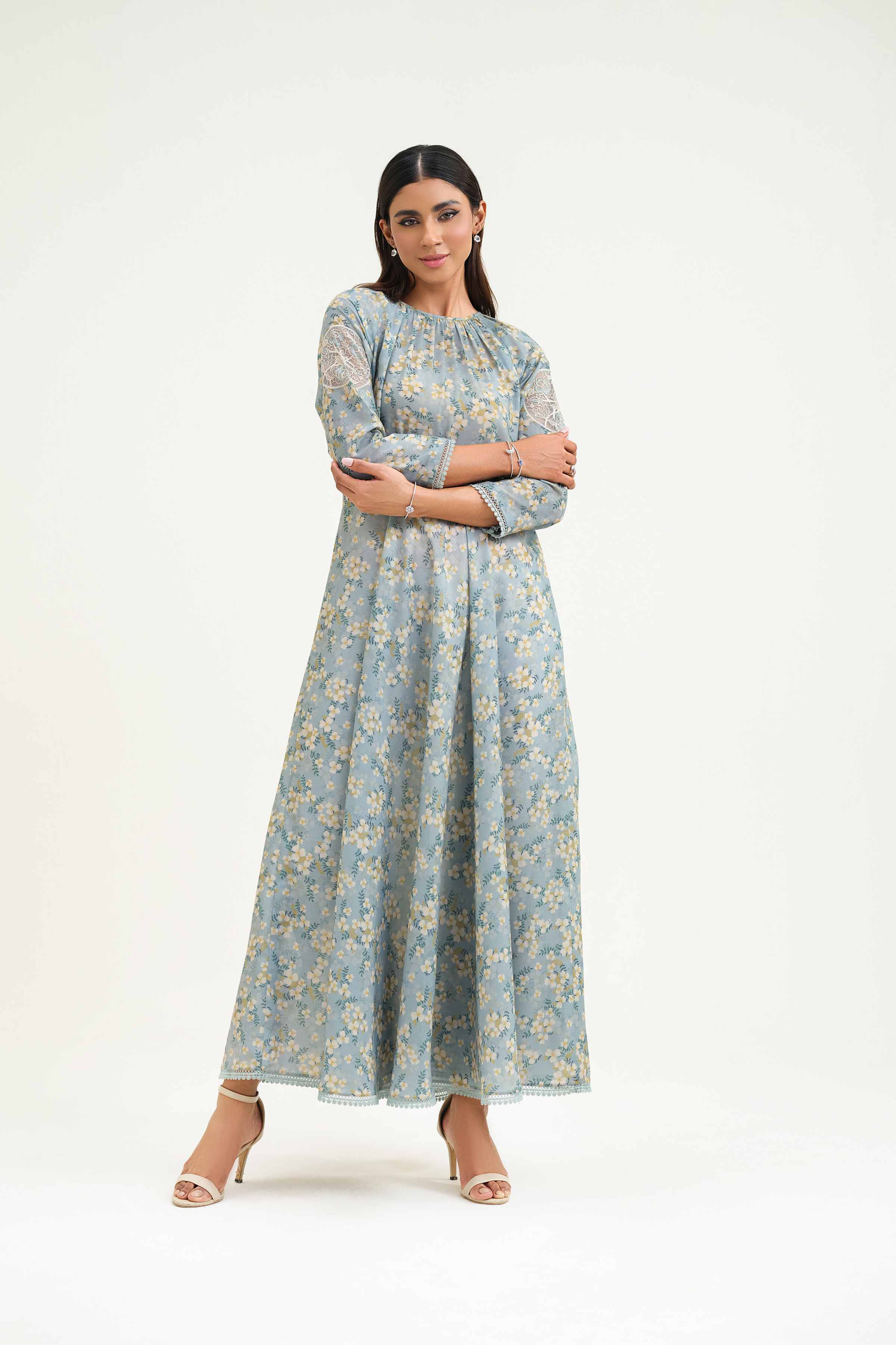 Printed Embroidered Dress - KPS25-01 - Image 5