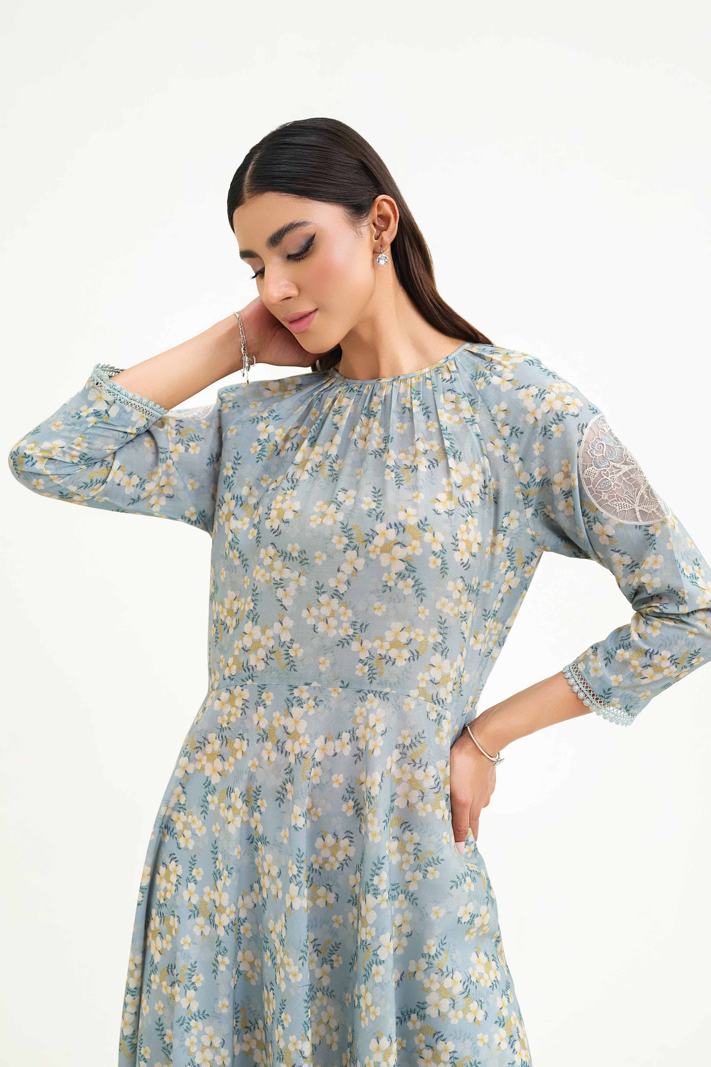 Printed Embroidered Dress - KPS25-01 - Image 6