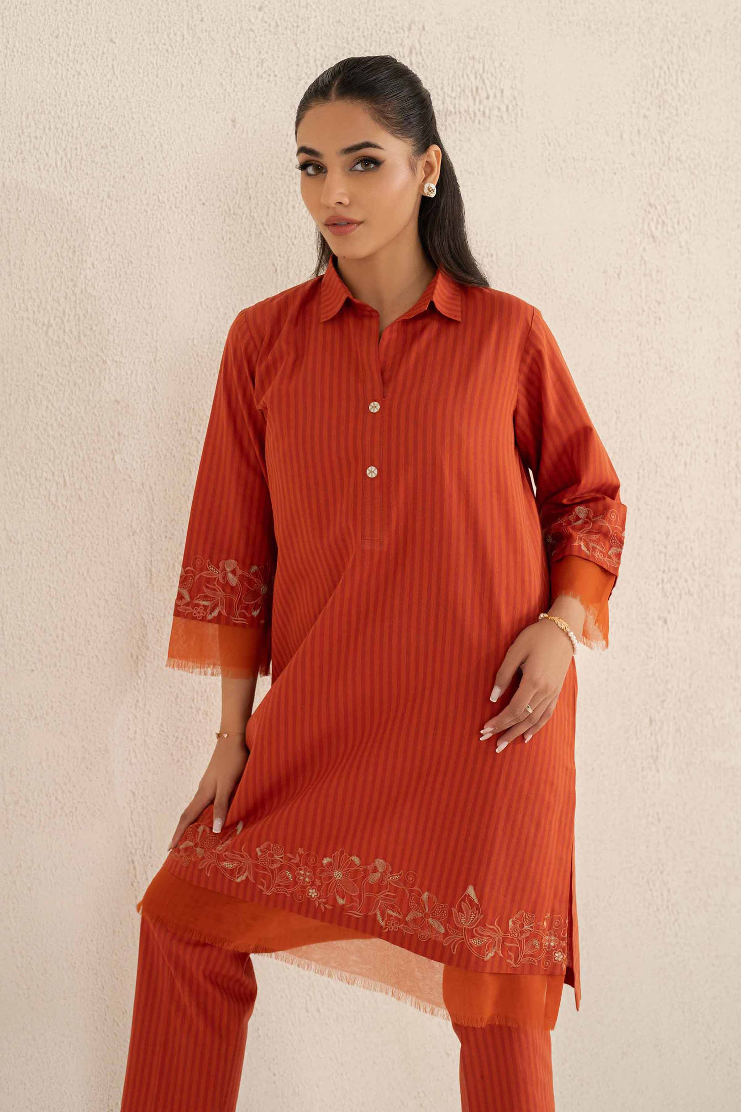 2 Piece - Embroidered Suit - KPS25-07