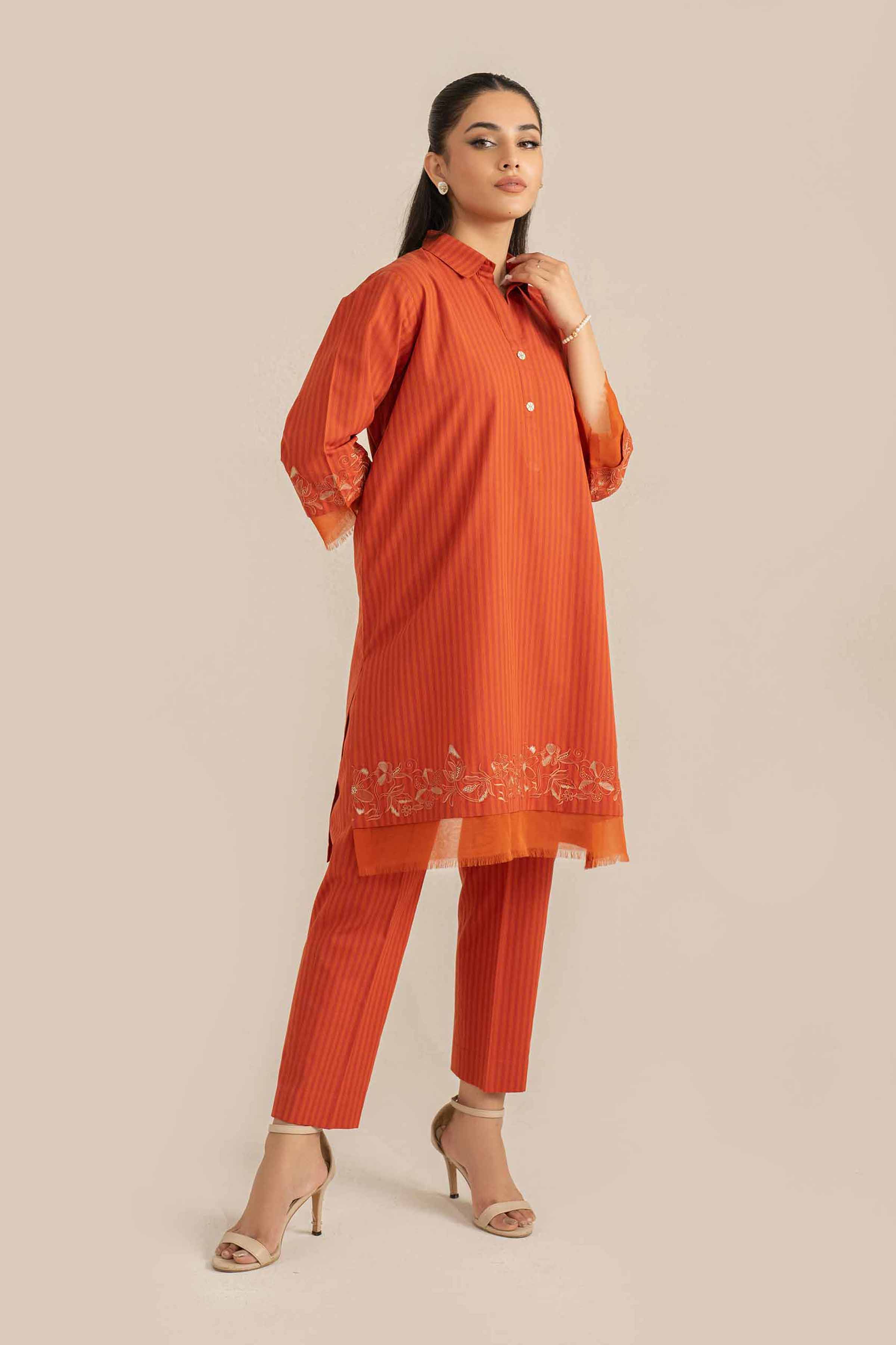2 Piece - Embroidered Suit - KPS25-07 - Image 2
