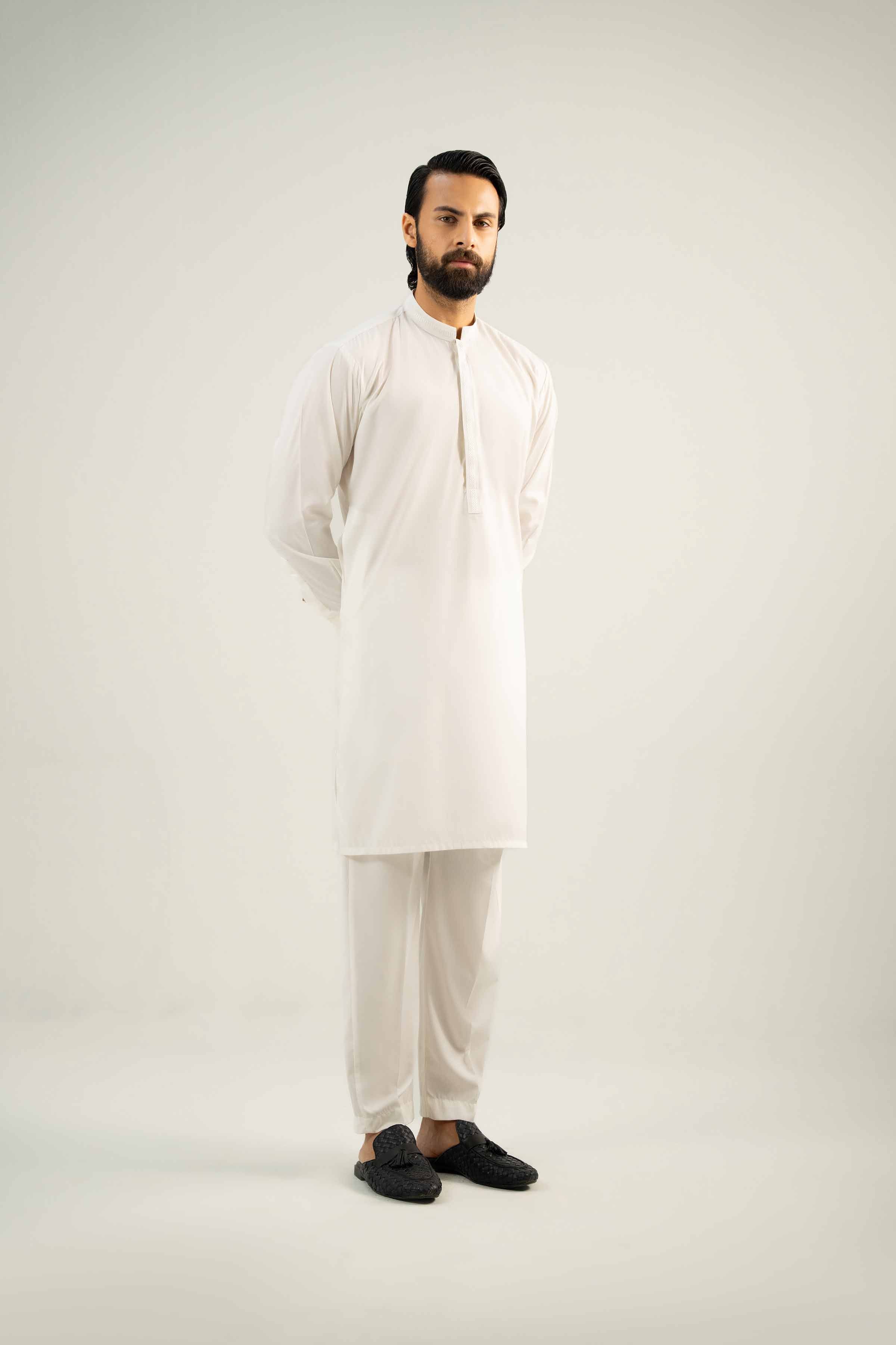 2 Piece - Embroidered Suit - NMST-SM25-2 - Image 3