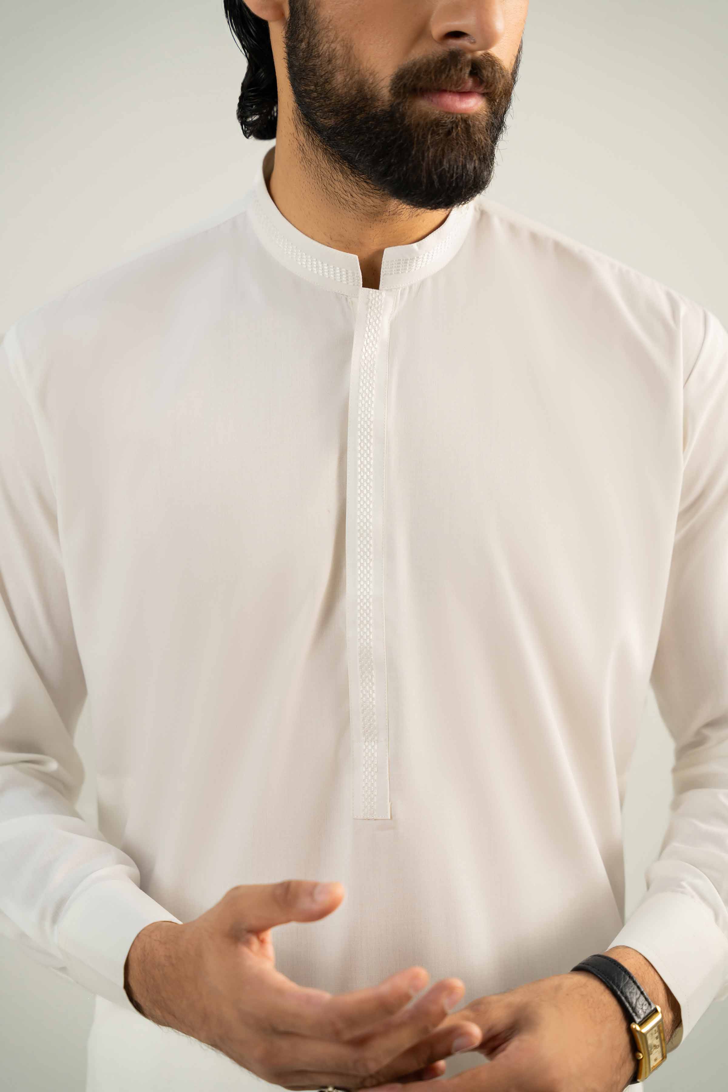2 Piece - Embroidered Suit - NMST-SM25-2 - Image 6