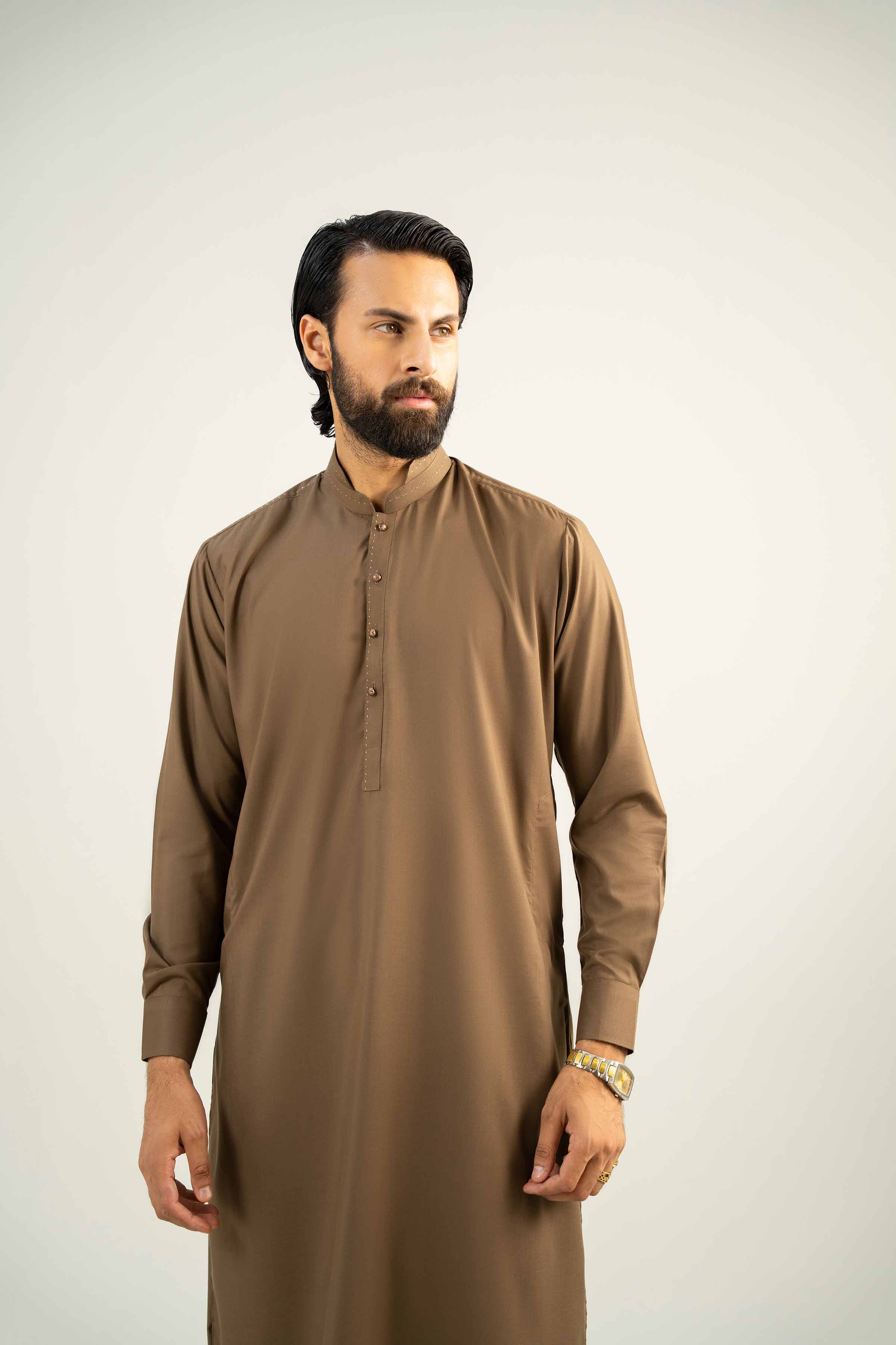 2 Piece - Embroidered Suit - NMST-SM25-6 - Image 6